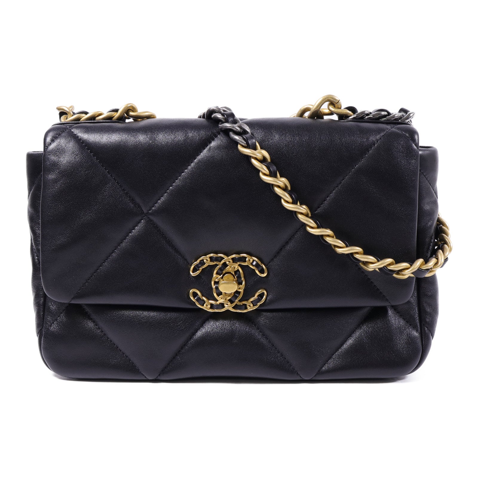 CHANEL 羊皮皮革C19 Small手挽肩背兩用袋