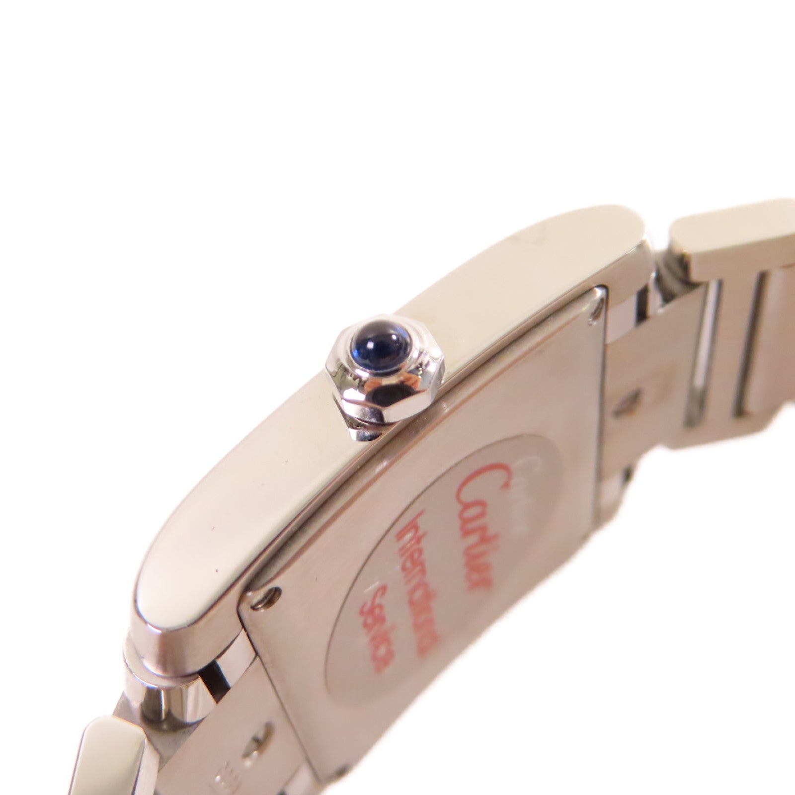 CARTIER Tank Francaise Watch不鏽鋼石英機芯手錶白色/銀色