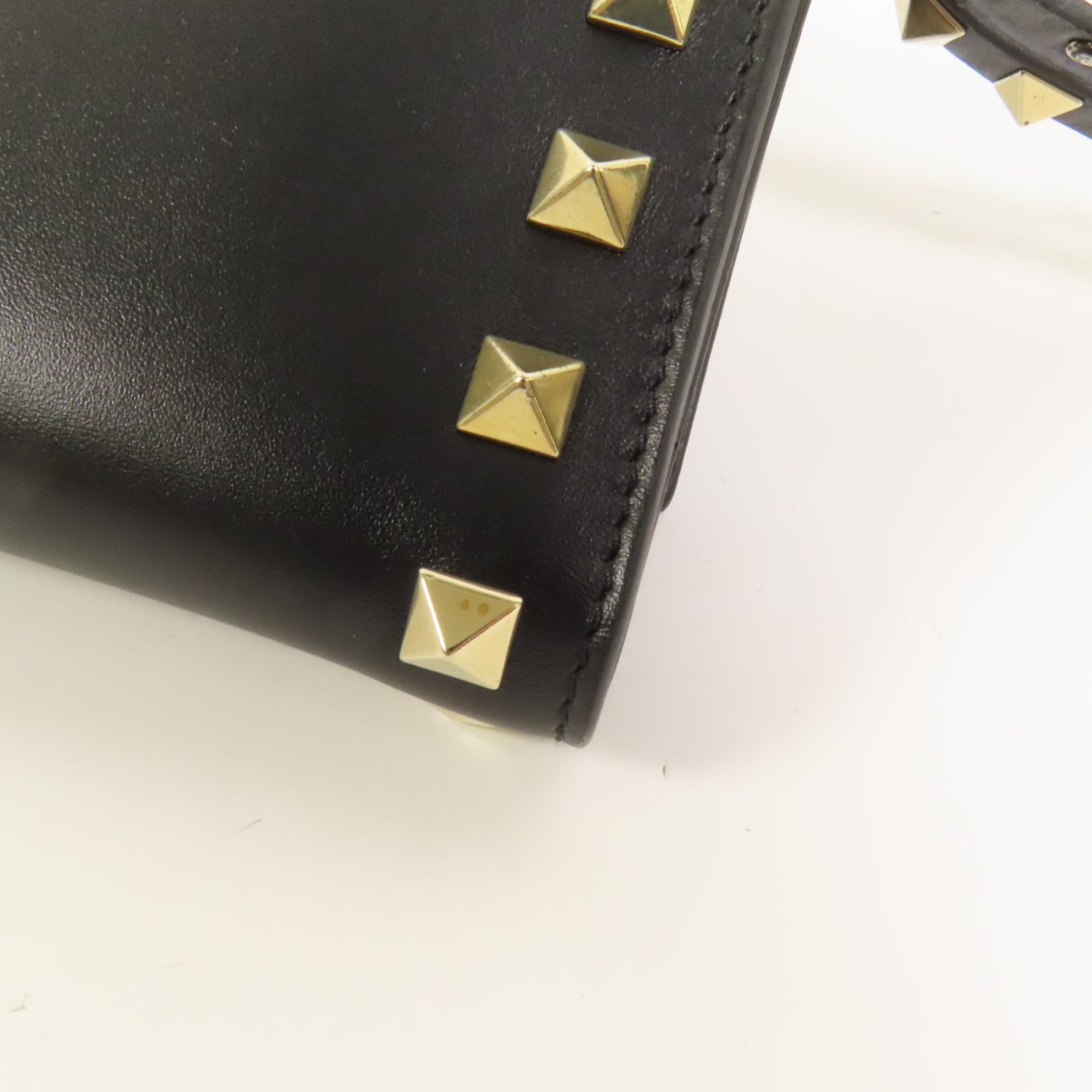 Valentino 【激減優惠】牛皮皮革Rockstud Clutch金扣長錢包