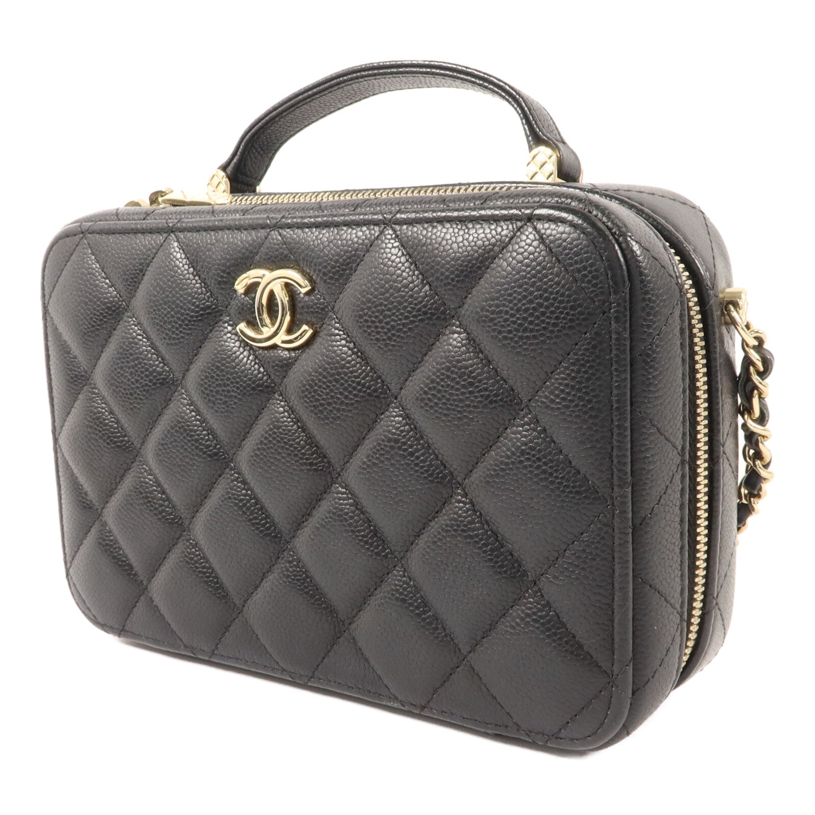 CHANEL 牛皮皮革Top Handle Vanity Case手挽肩背兩用袋