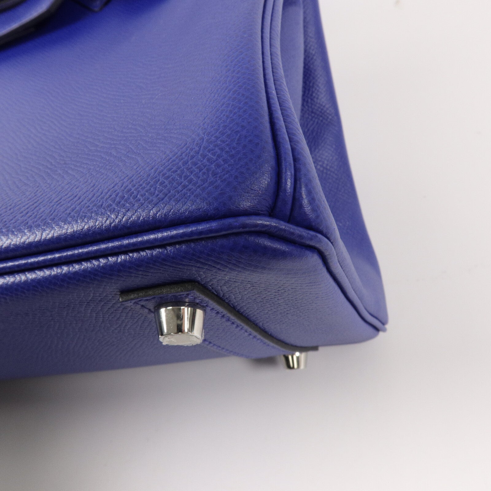 HERMES Epsom皮革Birkin 30手挽袋Bleu Electrique