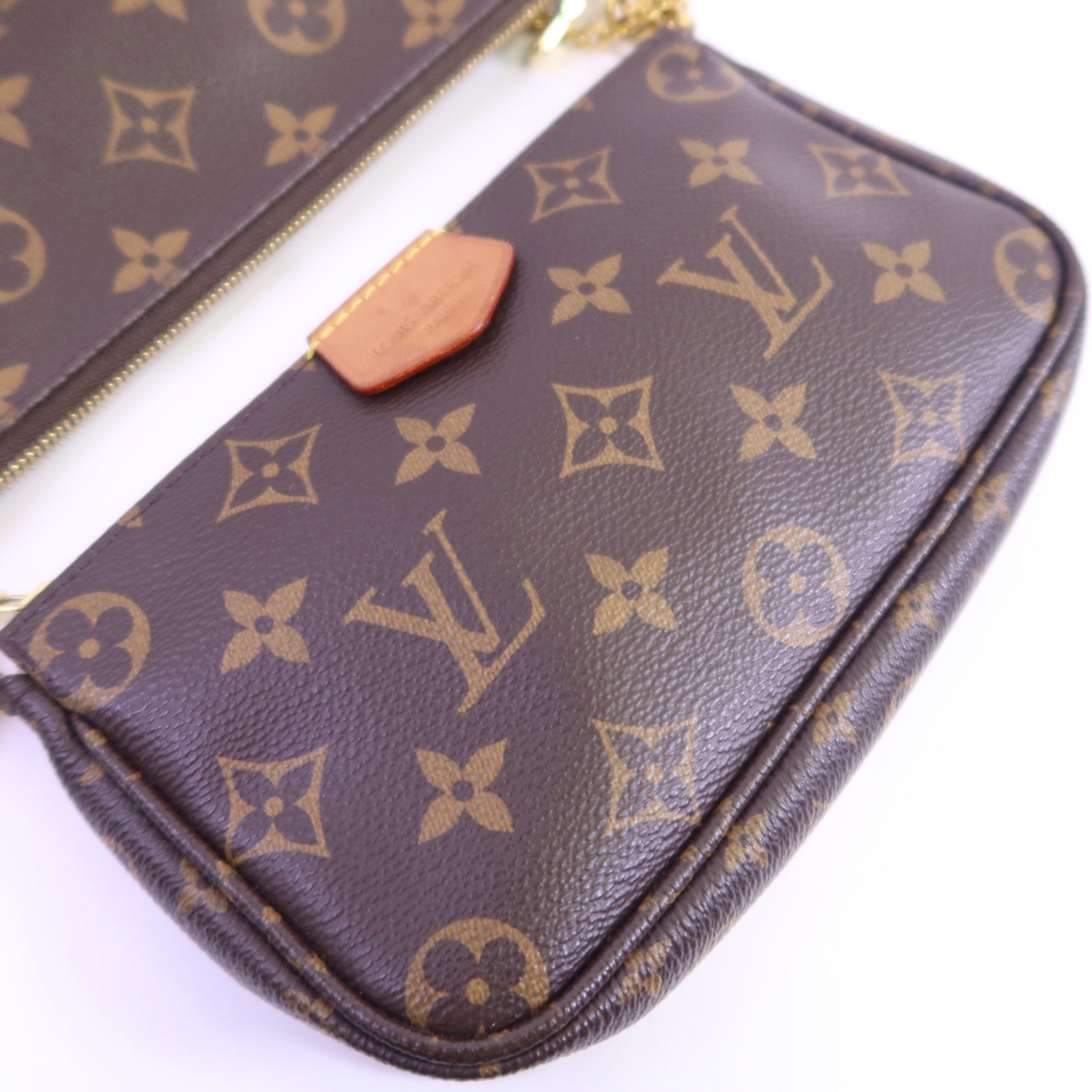 LOUIS VUITTON Monogram Multi Pochette Accessoires金扣手挽肩背兩用袋