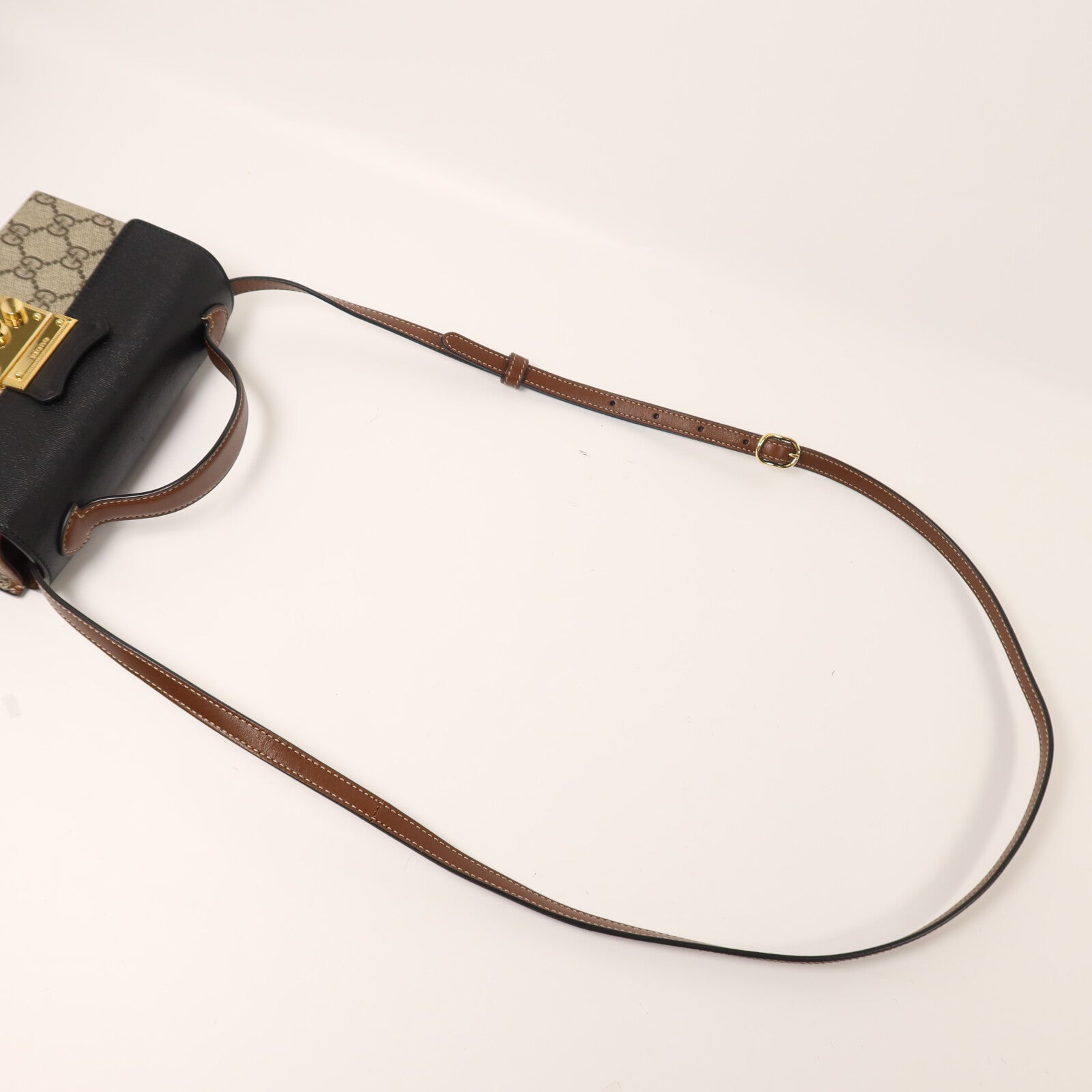 GUCCI 塗層帆布PadLock Mini手挽肩背兩用袋