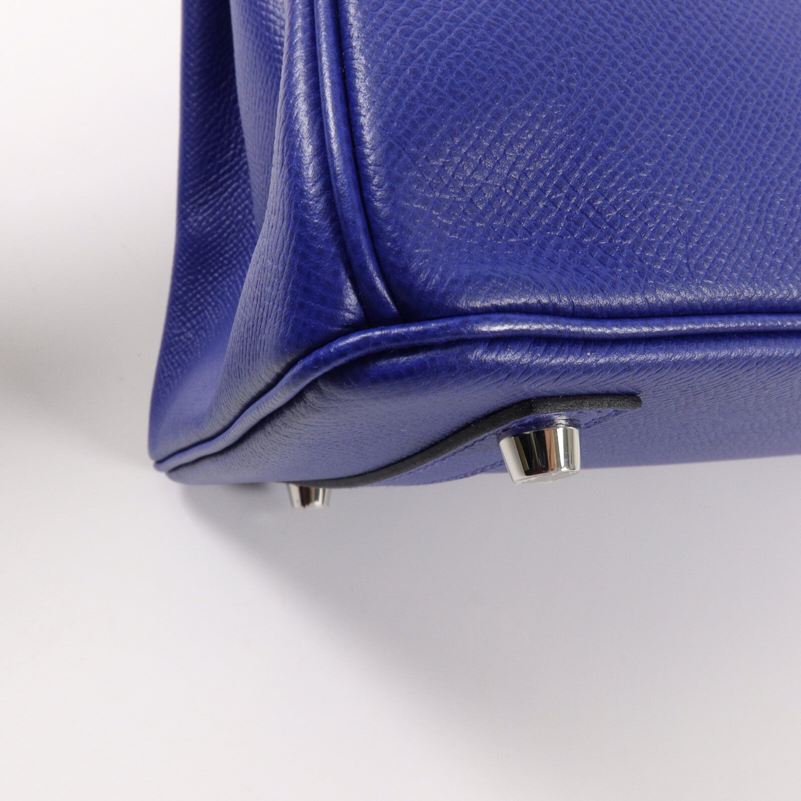HERMES Epsom皮革Birkin 30手挽袋Bleu Electrique