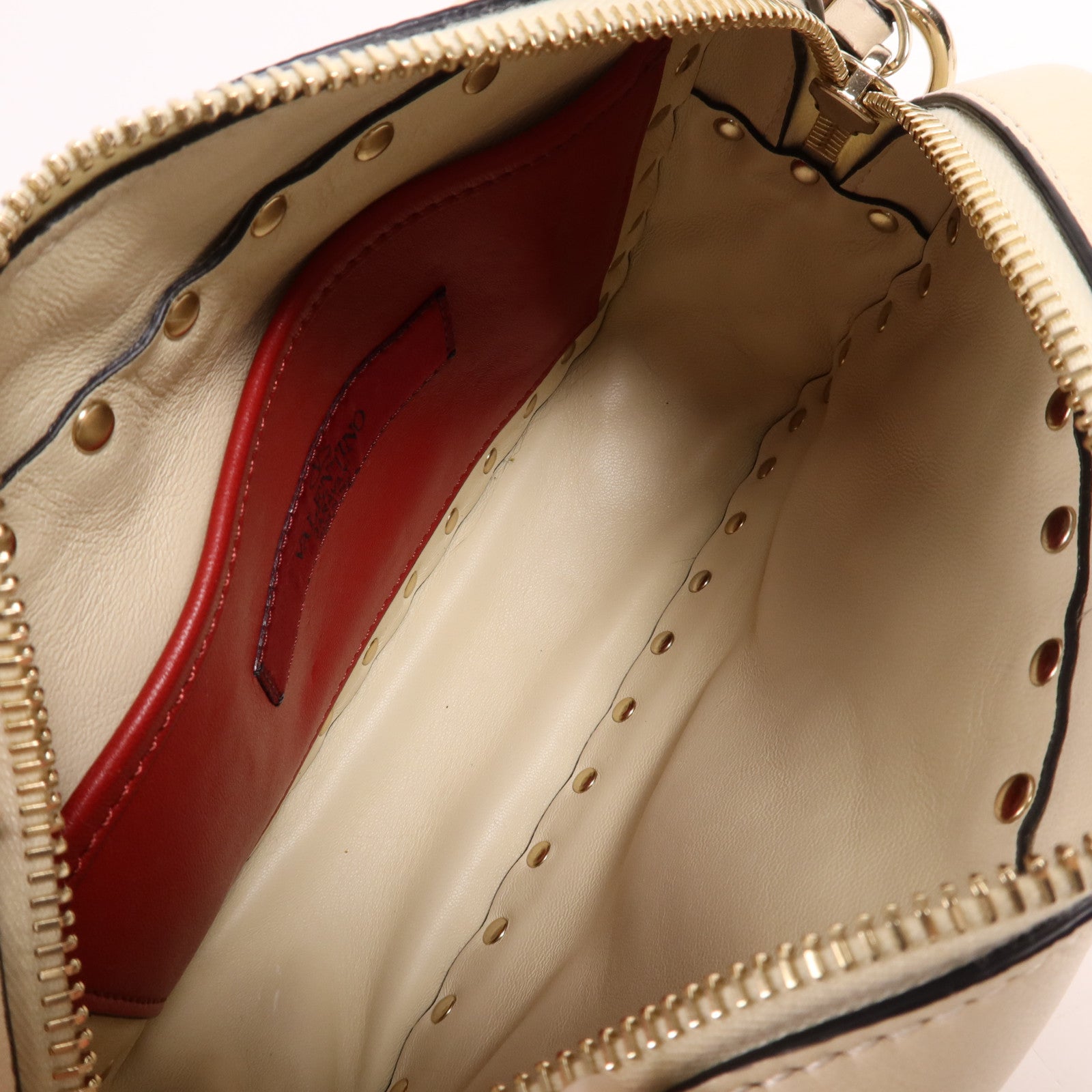 Valentino 牛皮皮革Shoulder Bag金扣肩背袋
