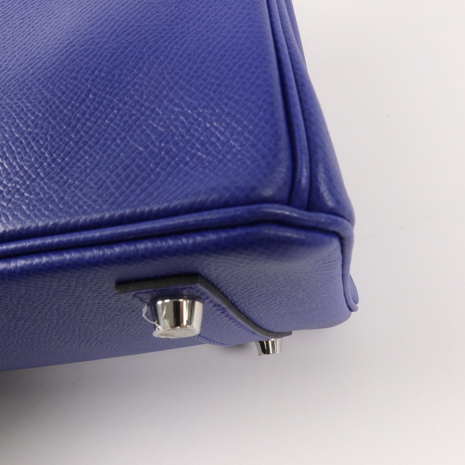 HERMES Epsom皮革Birkin 30手挽袋Bleu Electrique