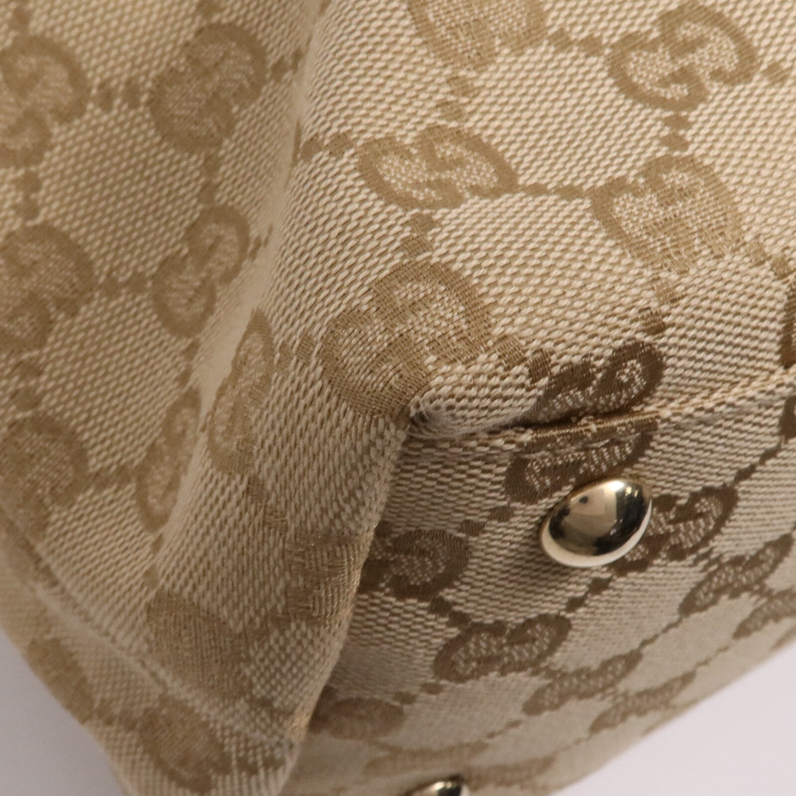 GUCCI 帆布Hand Bag金扣肩背袋