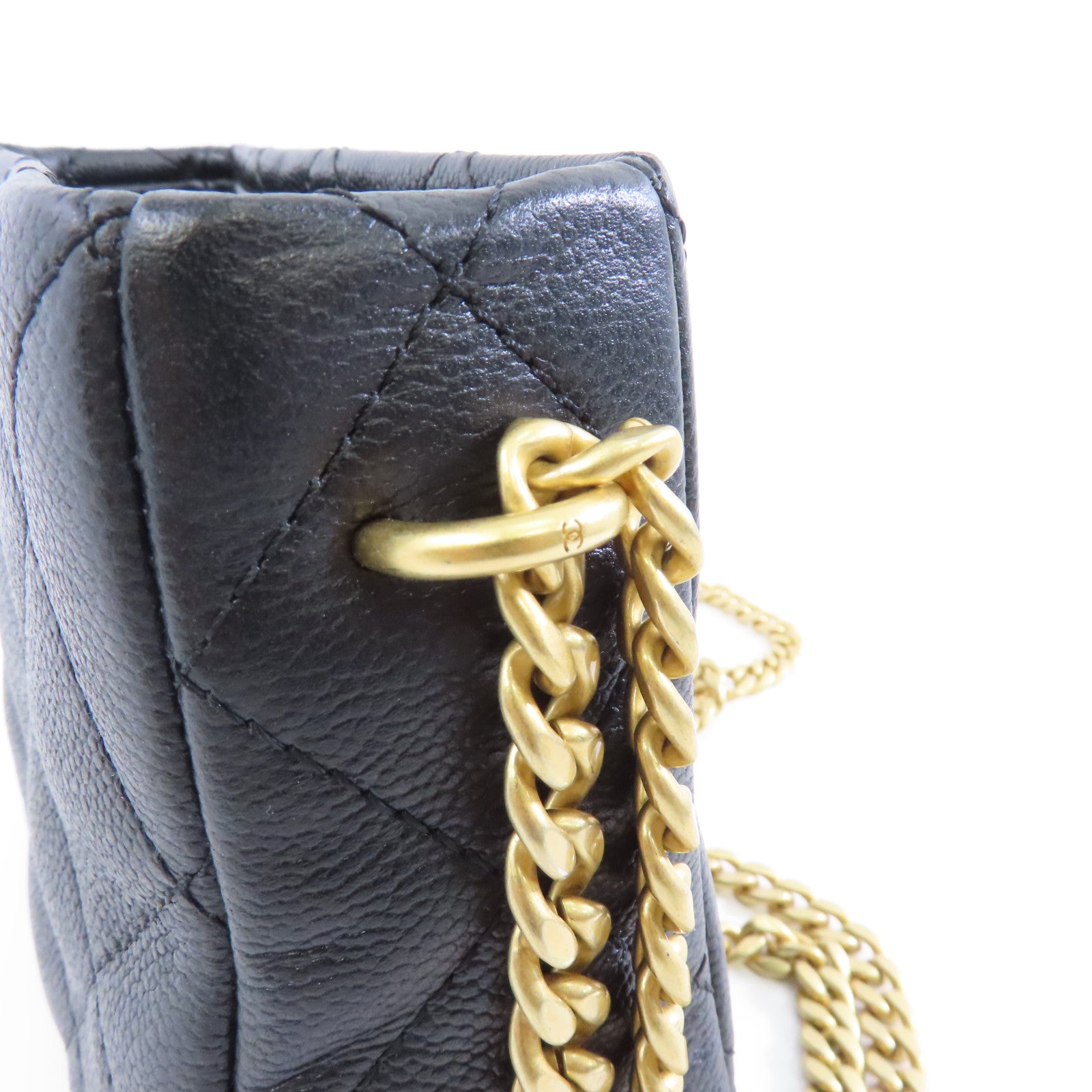 CHANEL 【激減優惠】菱格Caviar皮革Chain Shoulder Bag金扣鏈帶肩背袋黑色