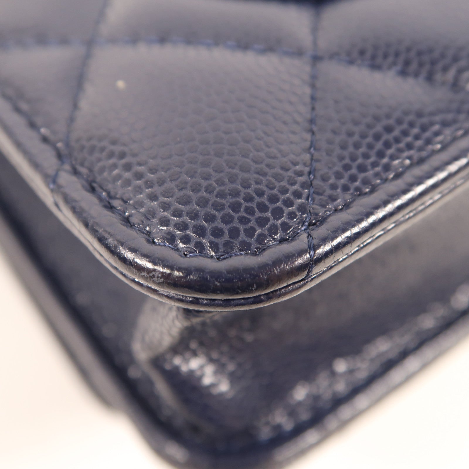CHANEL 牛皮皮革WOC Wallet On Chain金扣鏈帶肩背袋