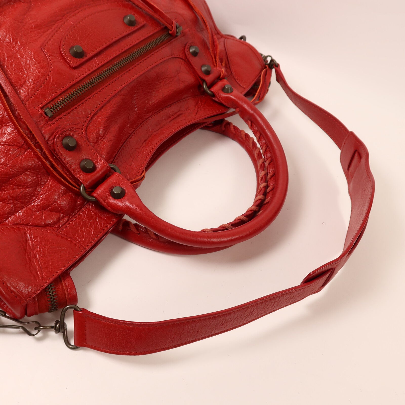BALENCIAGA 牛皮皮革City手挽肩背兩用袋