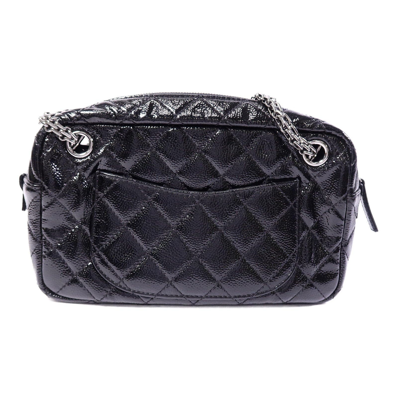 CHANEL 漆皮皮革2.55鏈帶肩背袋