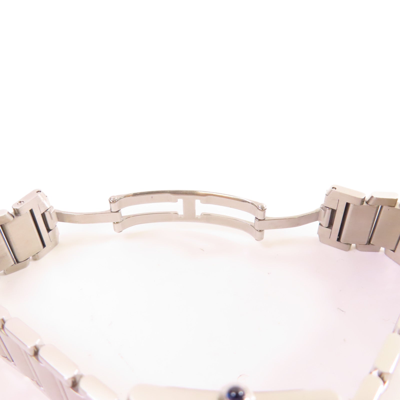 CARTIER Tank Francaise Watch不鏽鋼石英機芯手錶白色/銀色