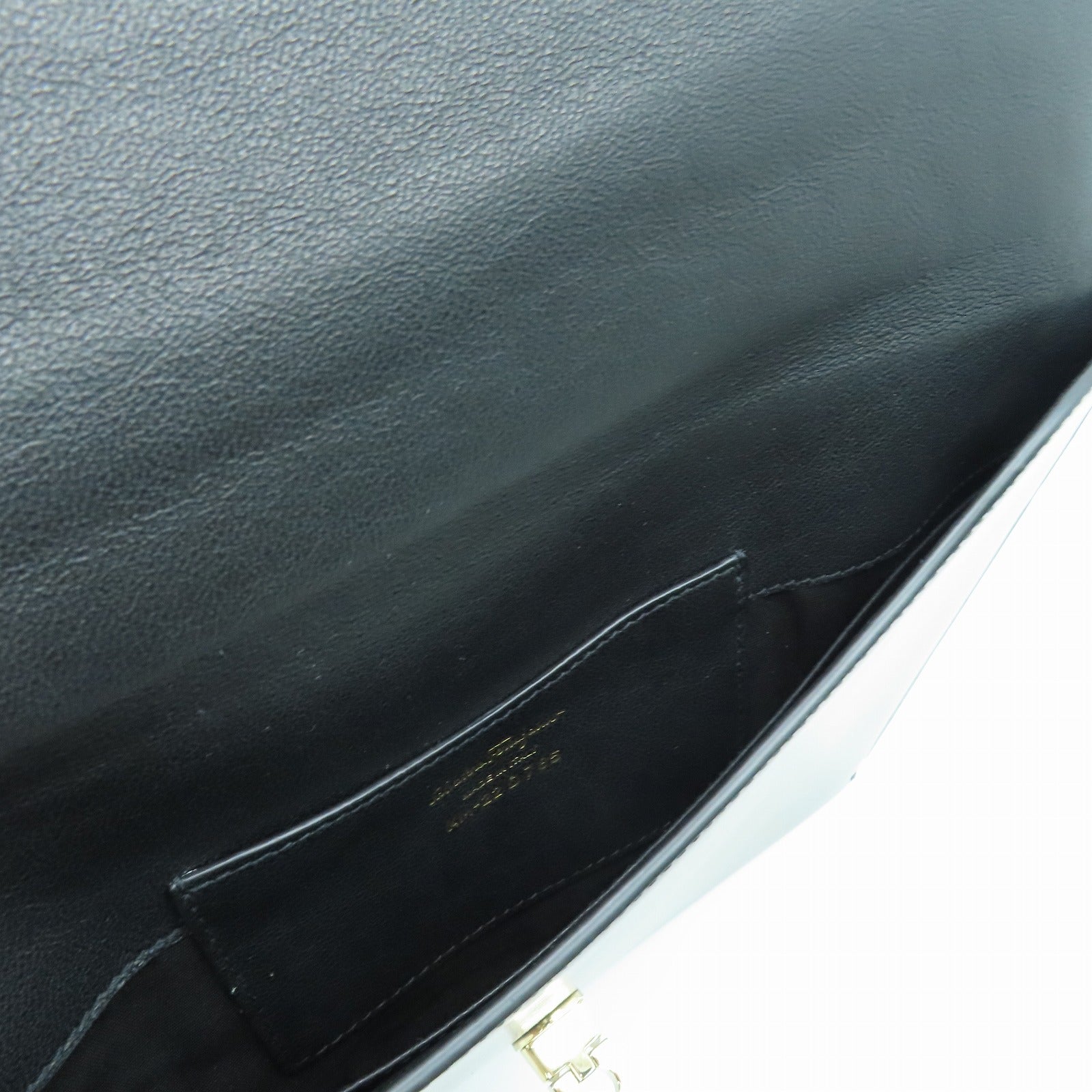 Salvatore Ferragamo 牛皮皮革Shoulder Pouch银色手拿包/肩背袋黑色