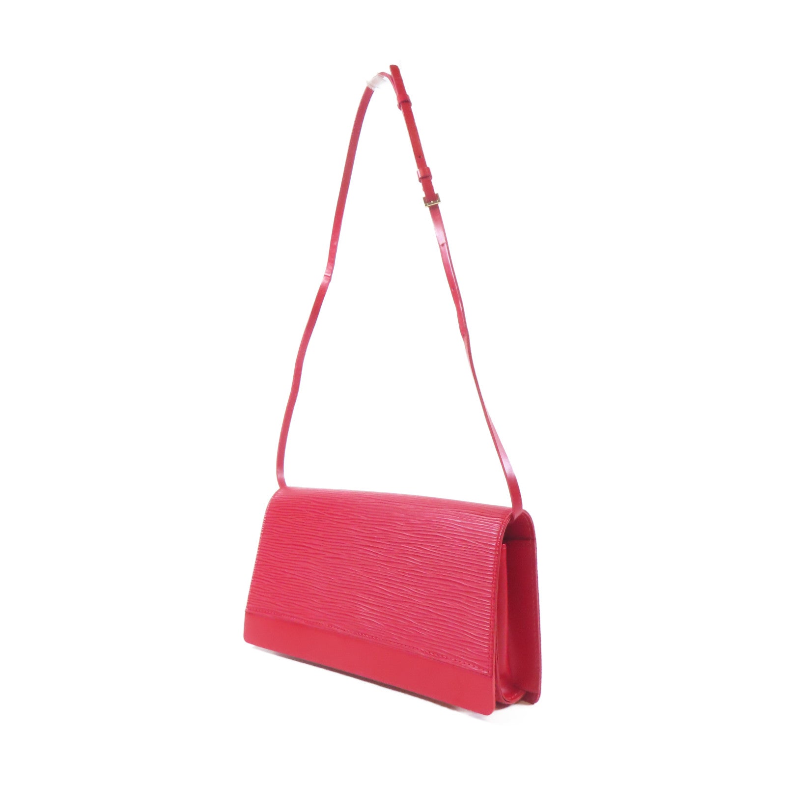 LOUIS VUITTON Epi Honfleur Clutch Bag金扣肩背袋紅色