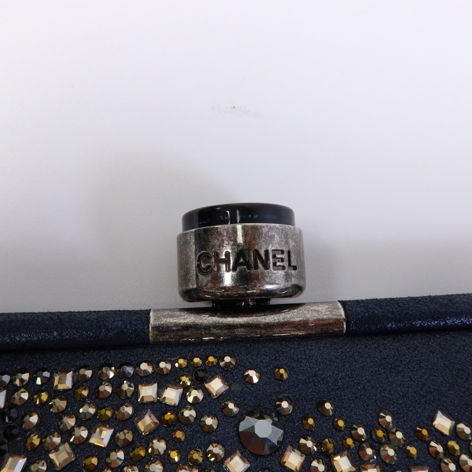 CHANEL 山羊皮皮革/水晶Metiers d'Art Crystal Clutch手拿包