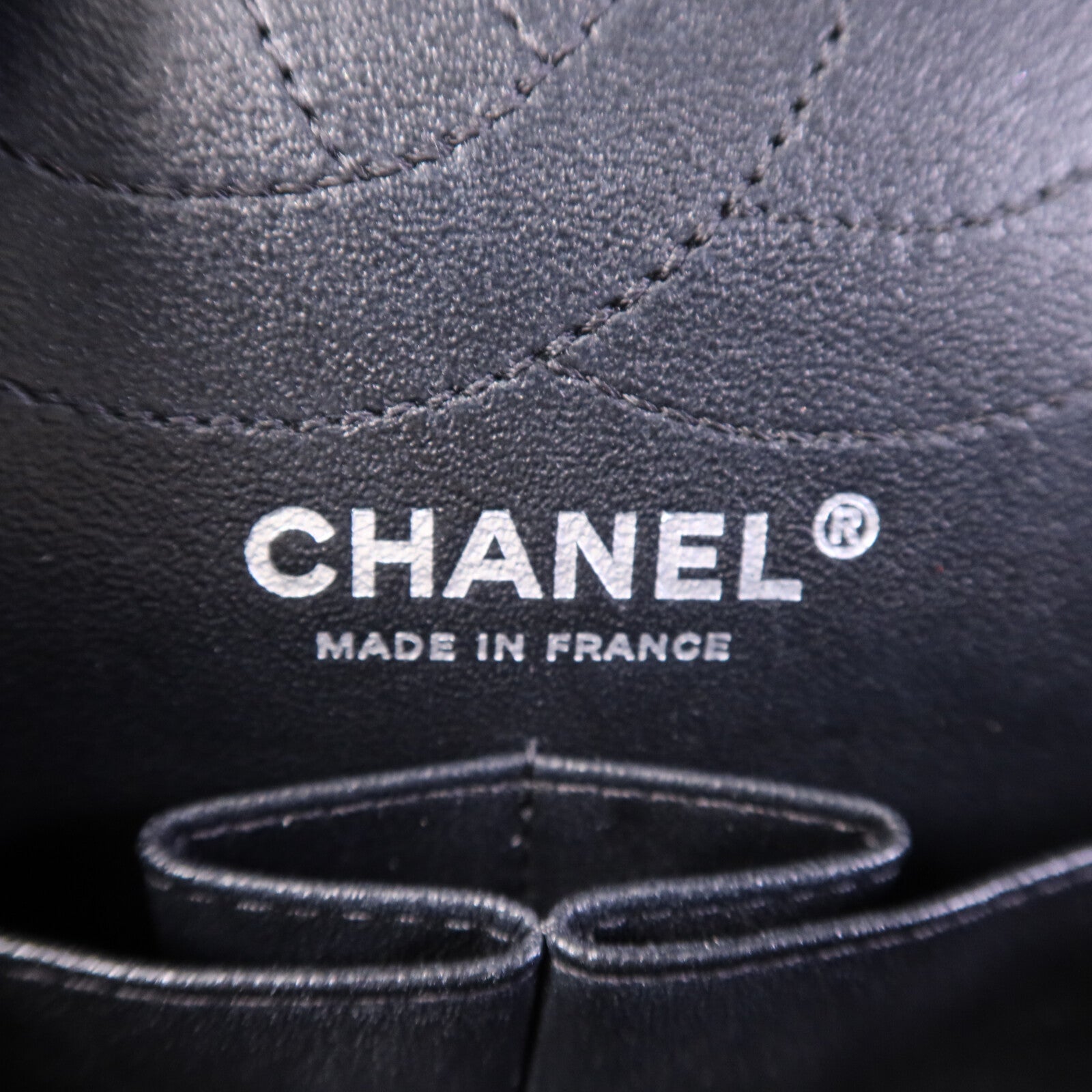 CHANEL 牛皮皮革2.55 Large銀扣鏈帶肩背袋