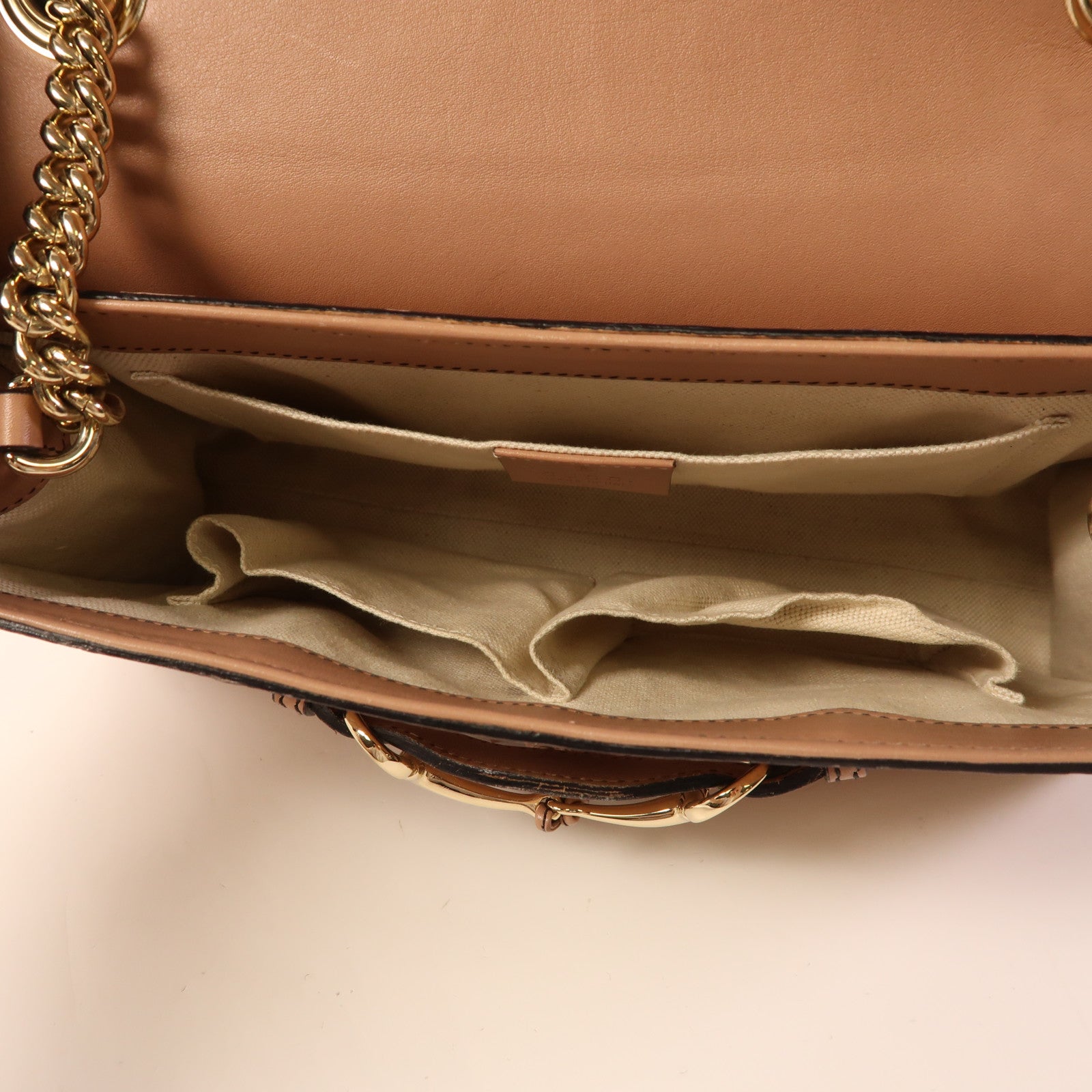 GUCCI 牛皮皮革Horsebit Shoulder Bag金扣鏈帶肩背袋
