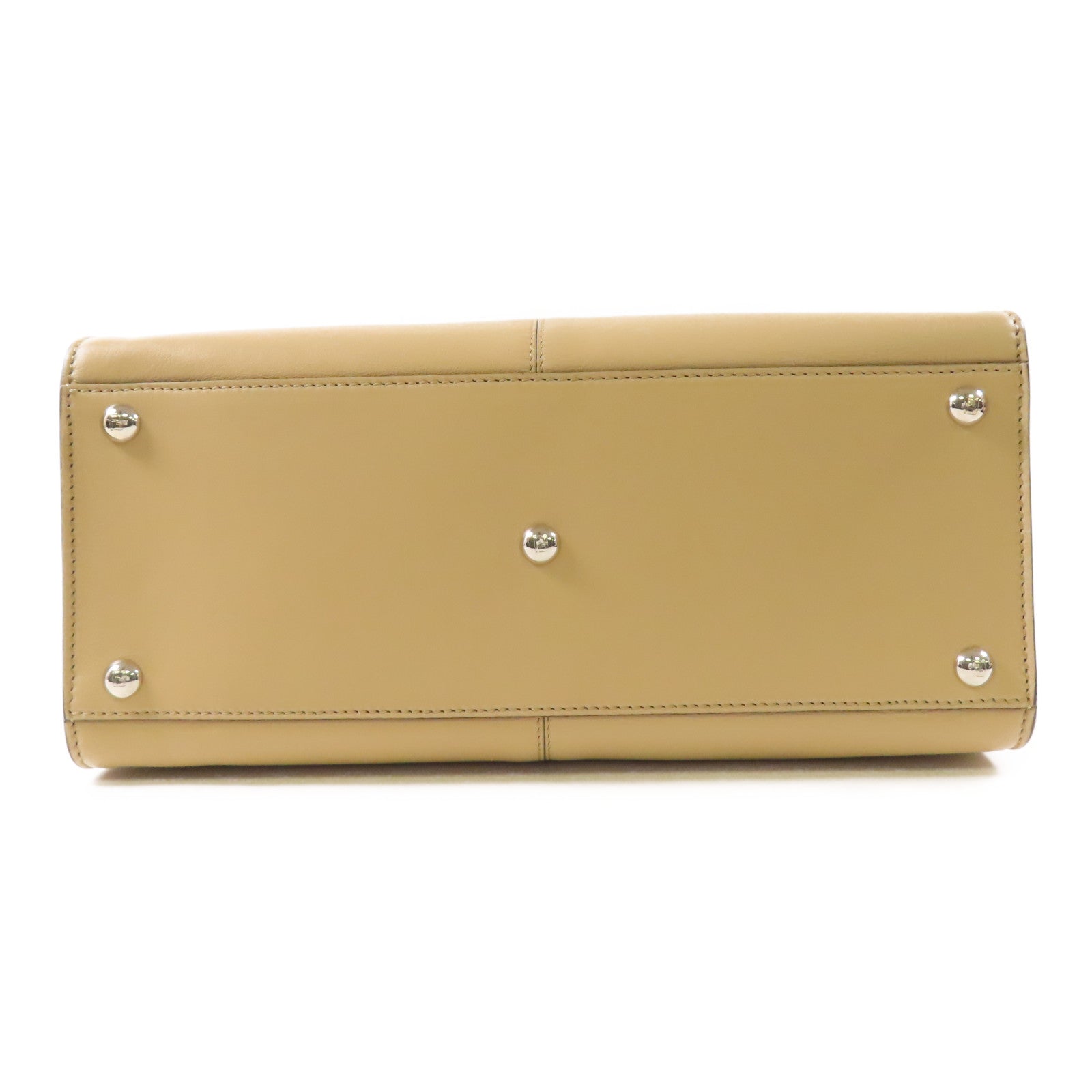 FENDI SHW Peekaboo 2 Way Bag 8BN310 Calfskin Leather Beige