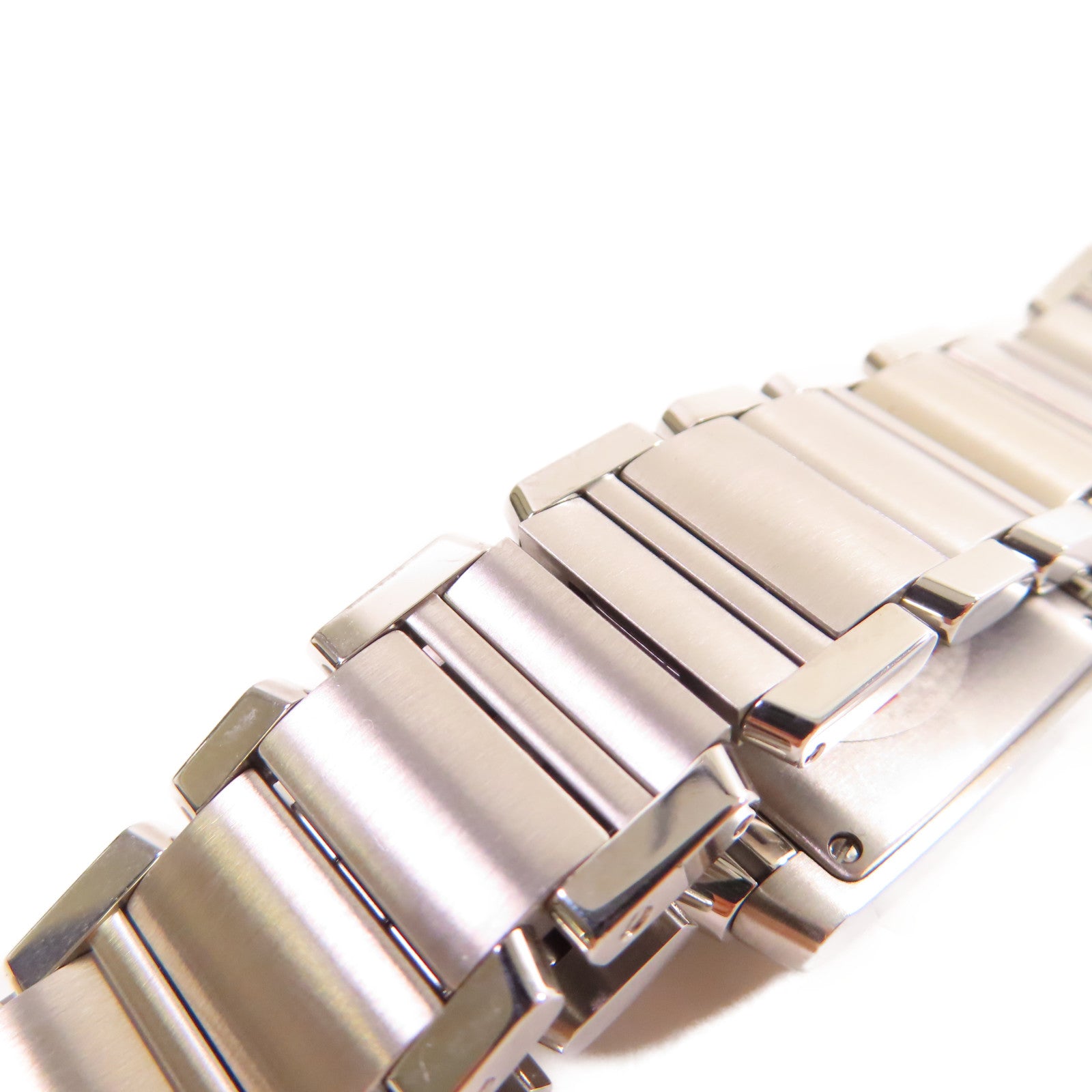 CARTIER Tank Francaise Watch不鏽鋼石英機芯手錶白色/銀色