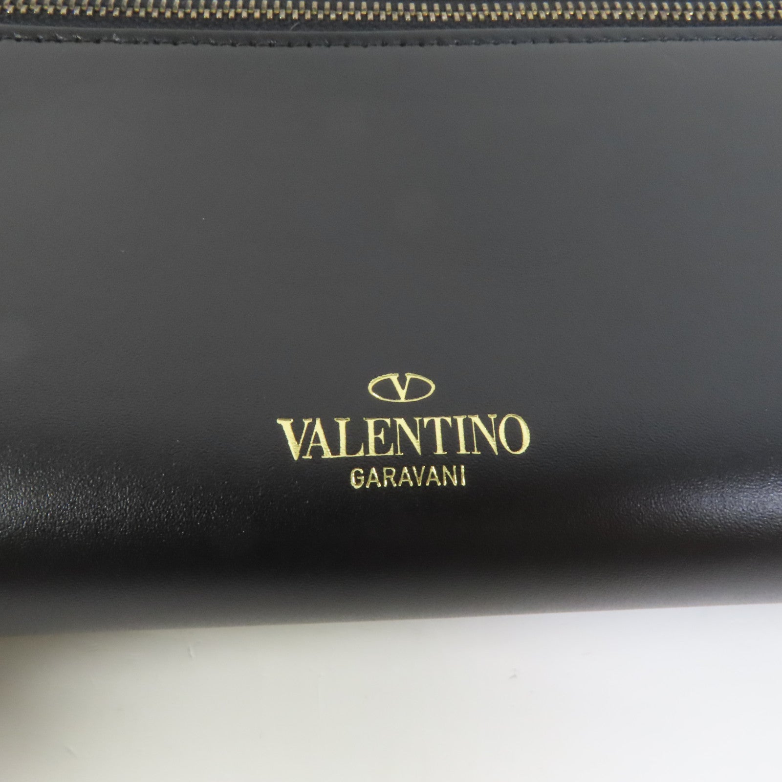 Valentino 【激減優惠】牛皮皮革Rockstud Clutch金扣長錢包