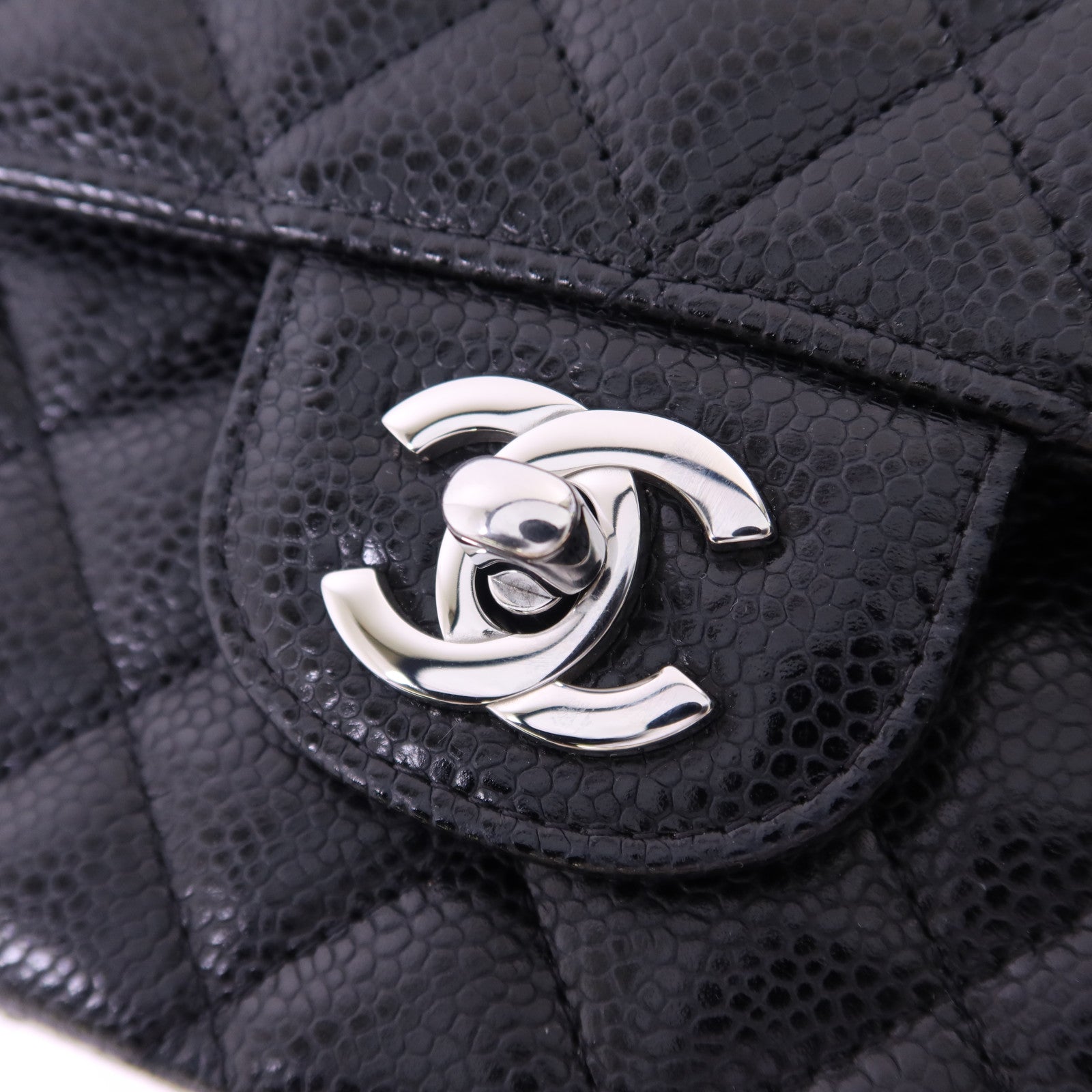 CHANEL 牛皮皮革Classic 25銀扣鏈帶肩背袋