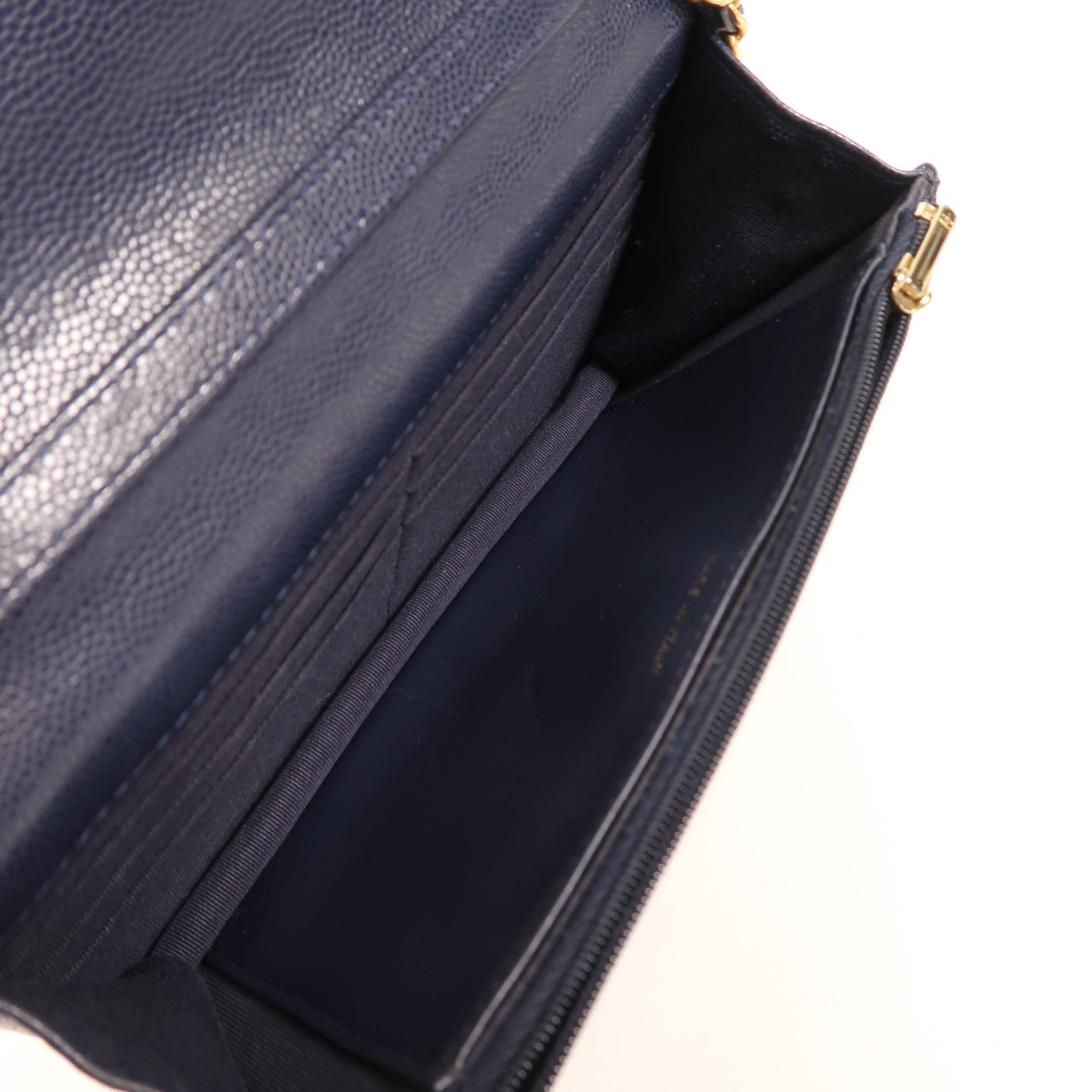 CHANEL 牛皮皮革WOC Wallet On Chain金扣鏈帶肩背袋