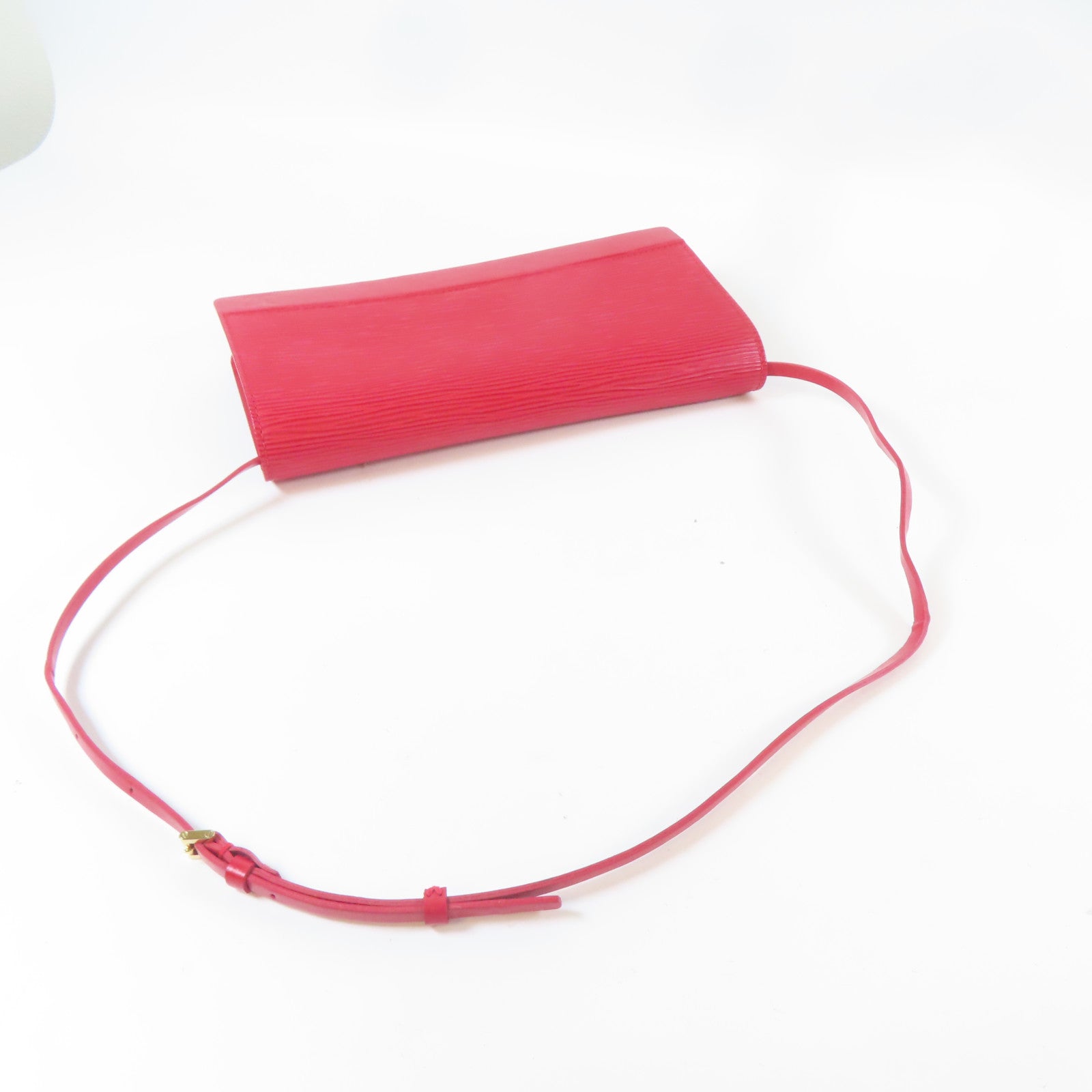 LOUIS VUITTON Epi Honfleur Clutch Bag金扣肩背袋紅色