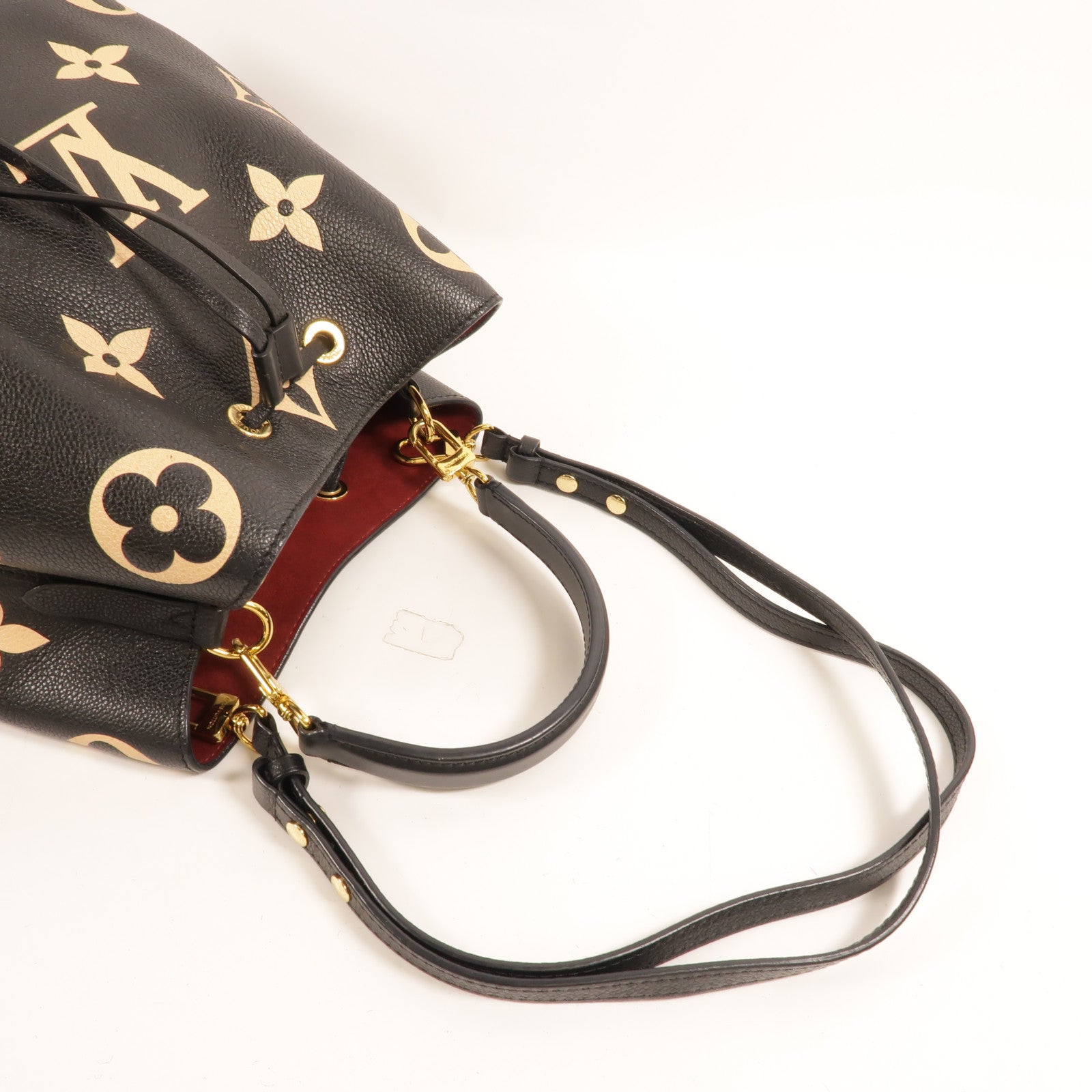LOUIS VUITTON Monogram Empreinte Bicolor Neo Noe MM金扣手挽肩背兩用袋
