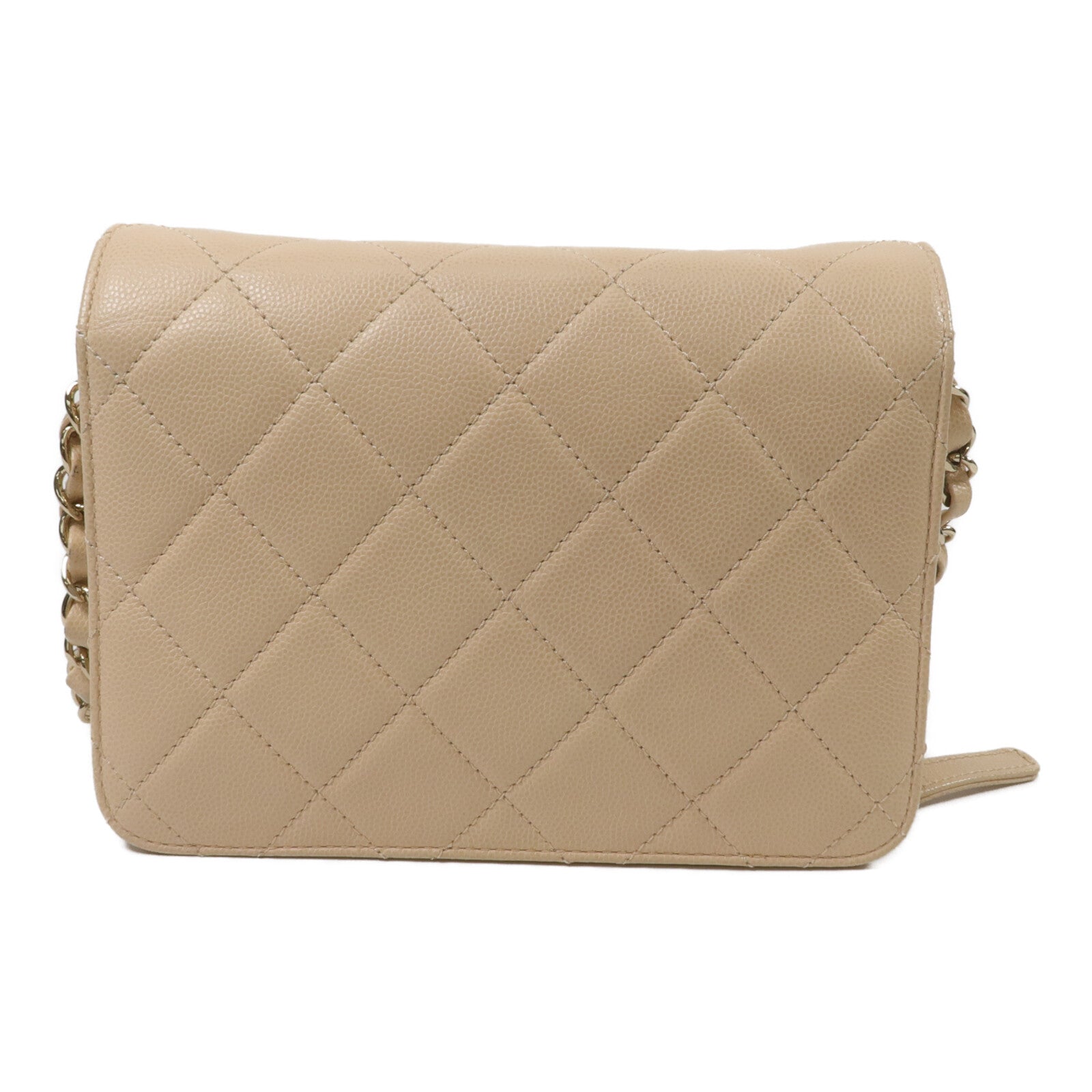 CHANEL 牛皮皮革Mini Flap Bag鏈帶肩背袋