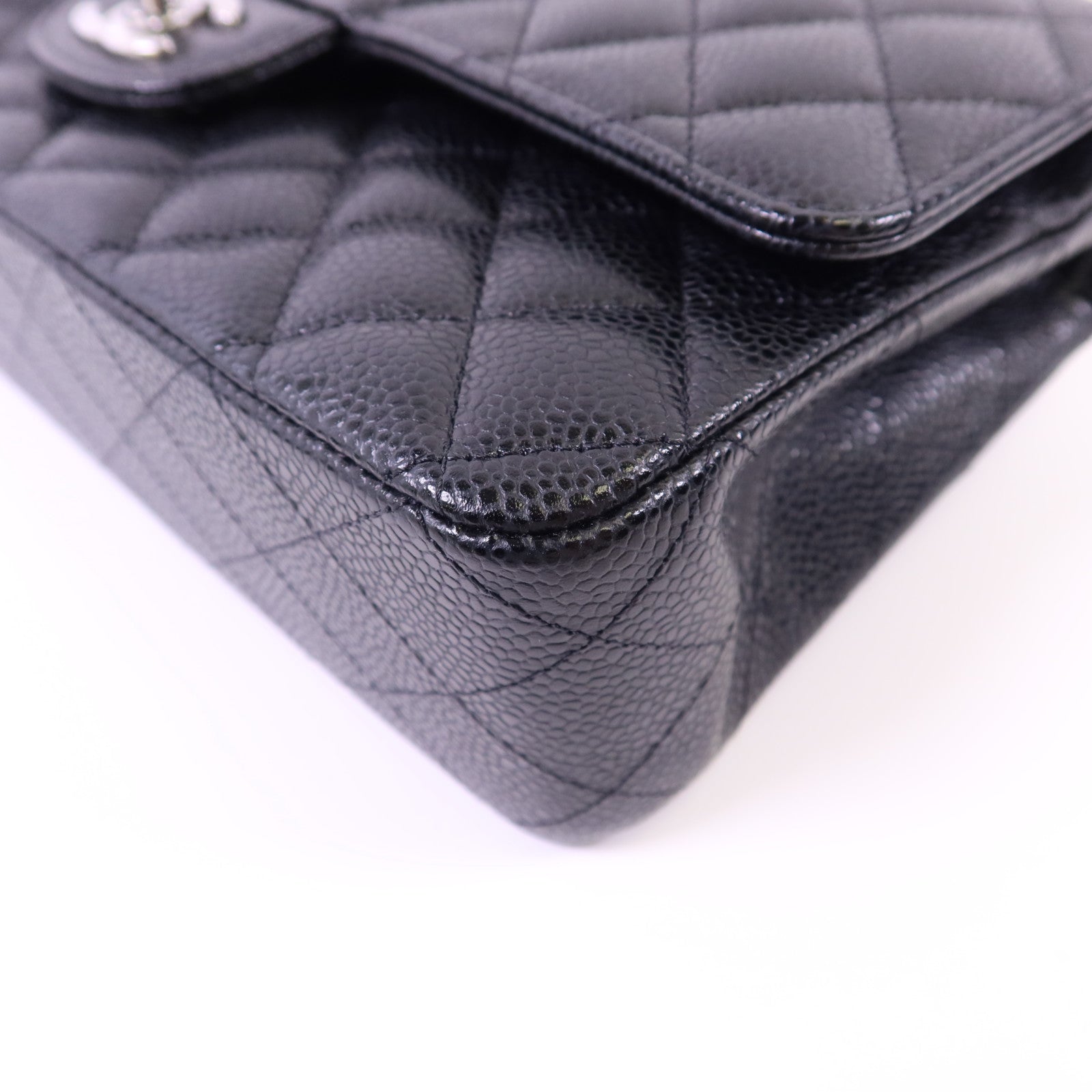 CHANEL 牛皮皮革Classic 25銀扣鏈帶肩背袋