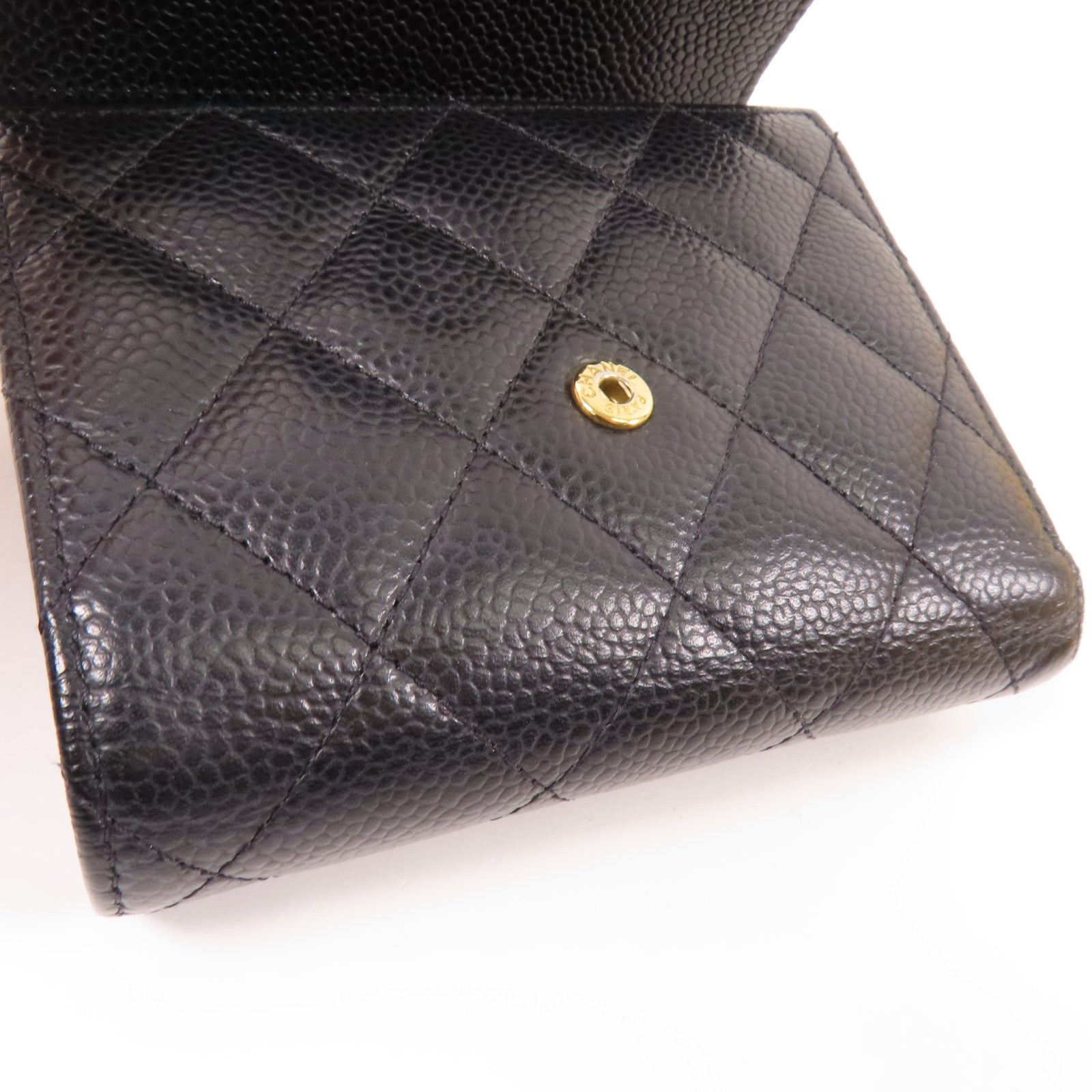 CHANEL 牛皮皮革Small Flap Wallet金扣短錢包