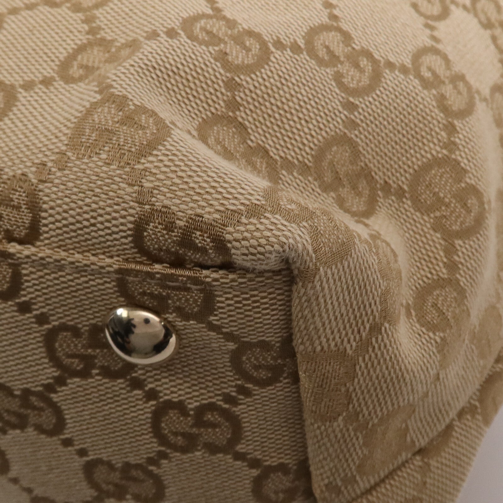 GUCCI 帆布Hand Bag金扣肩背袋