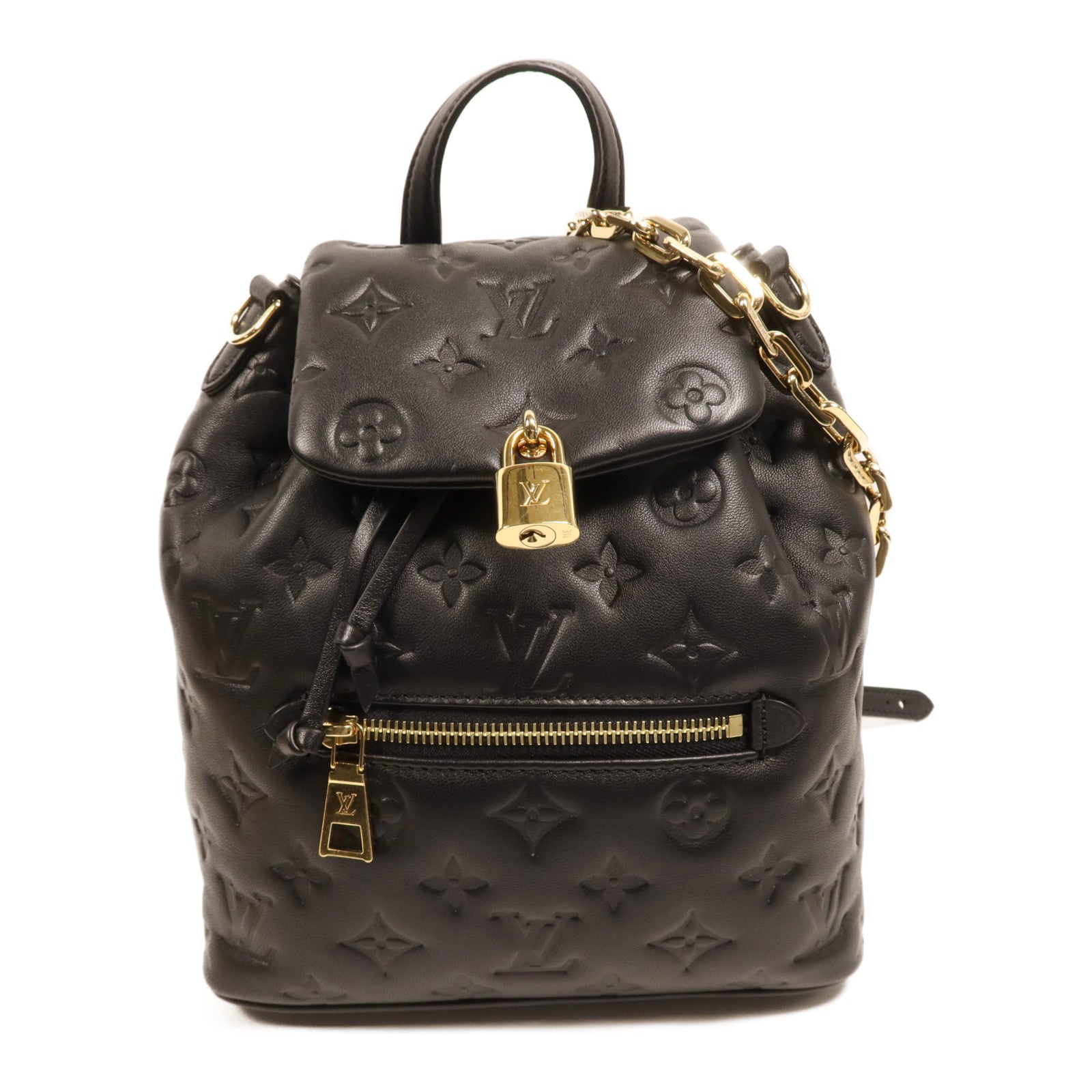 LOUIS VUITTON Monogram Embossed Coussin Backpack PM金扣背包