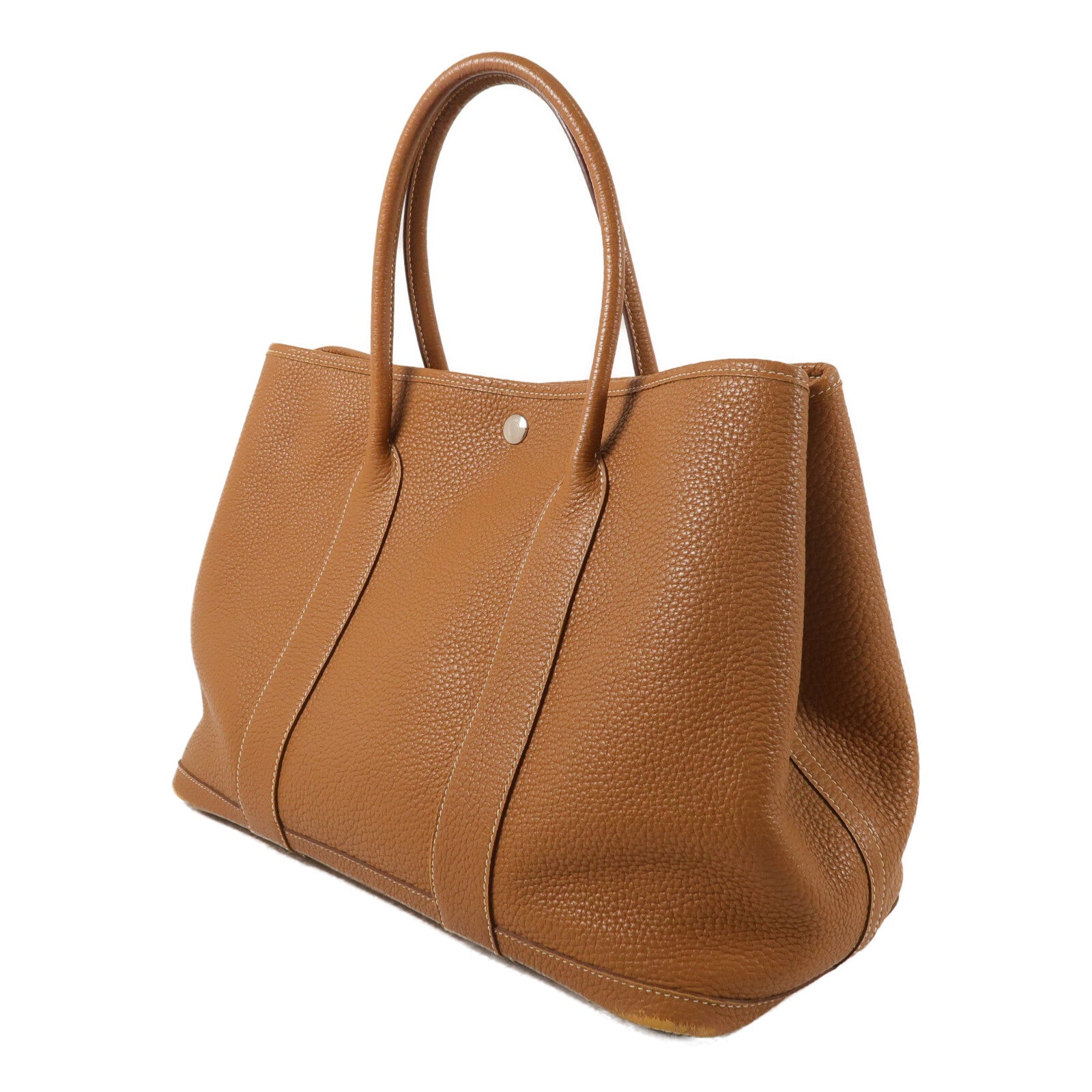 HERMES Negonda皮革Garden Party PM手挽袋Gold