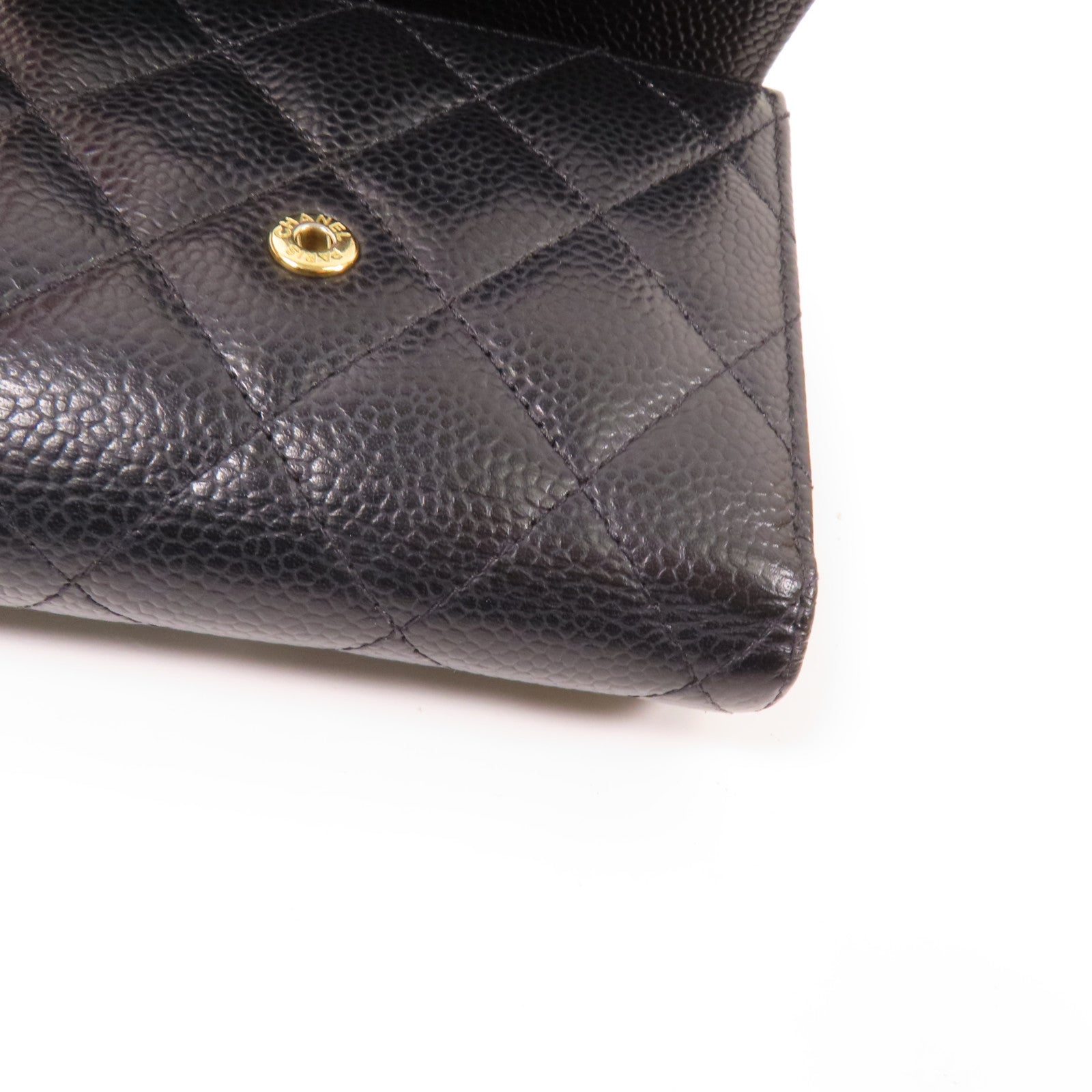 CHANEL 牛皮皮革Small Flap Wallet金扣短錢包