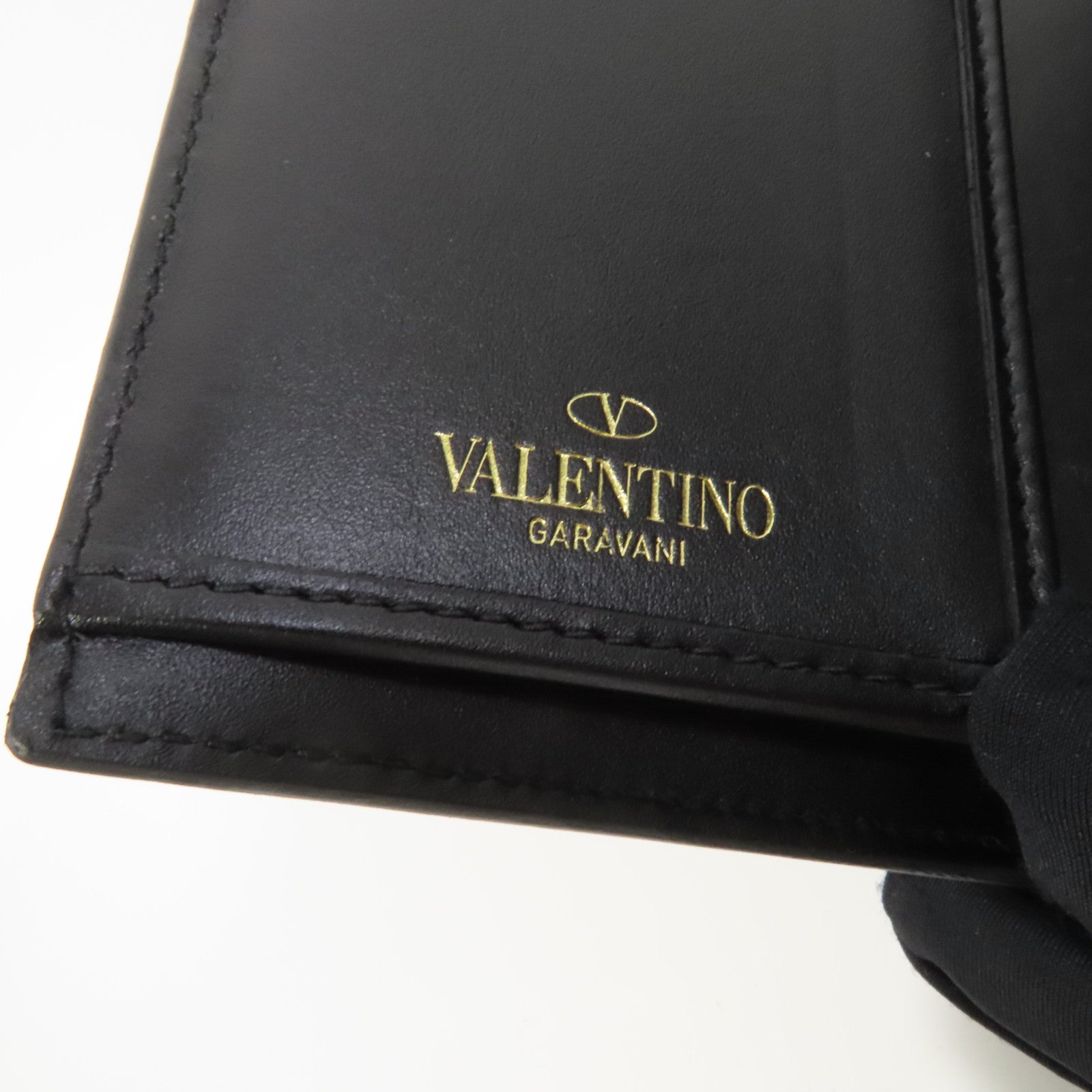 Valentino 【激減優惠】牛皮皮革Rockstud Clutch金扣長錢包