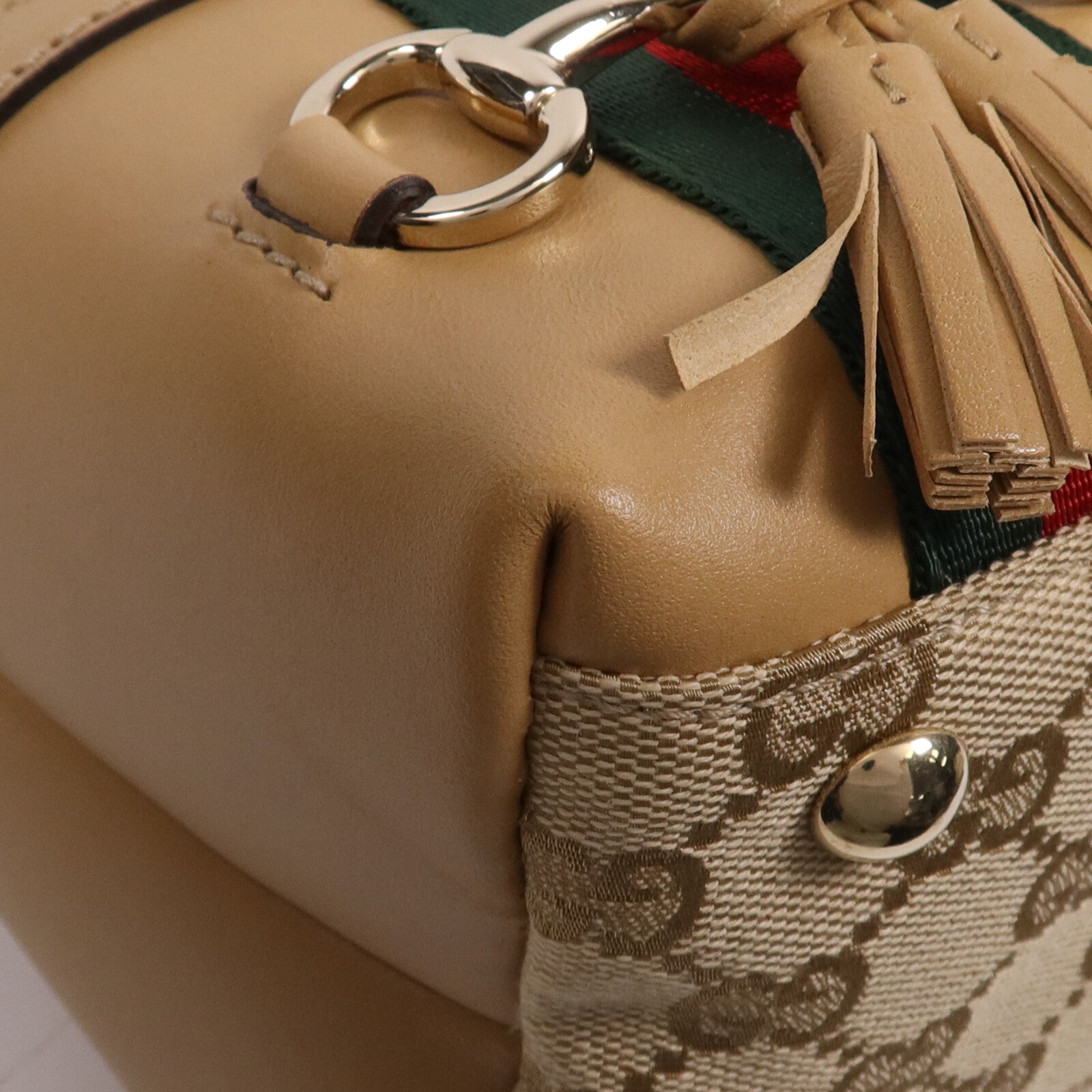 GUCCI 帆布Hand Bag金扣肩背袋