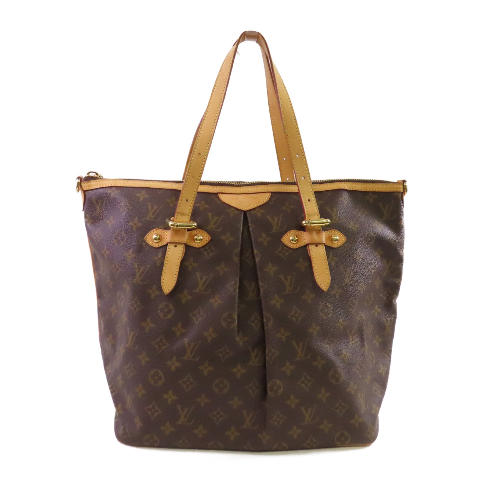 LOUIS VUITTON Monogram Palermo GM Shoulder Bag金扣肩背袋啡色