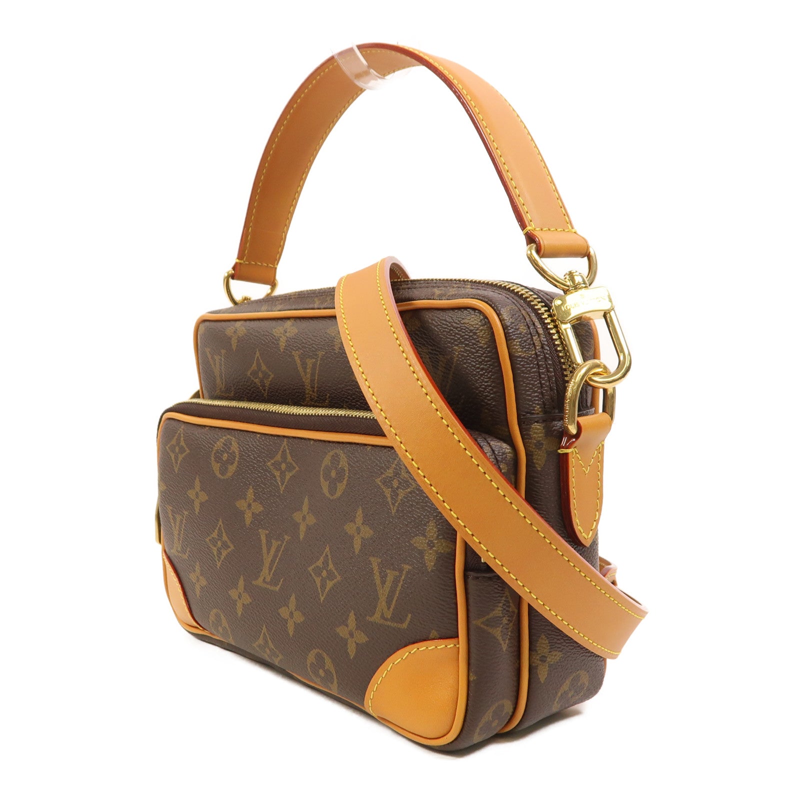 LOUIS VUITTON Monogram Nil金扣手挽肩背兩用袋