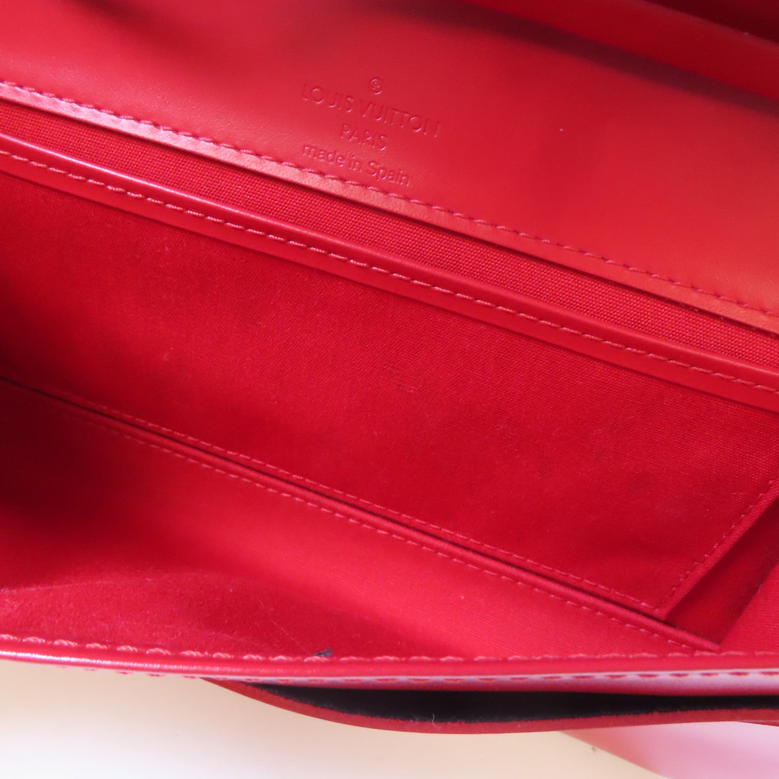 LOUIS VUITTON Epi Honfleur Clutch Bag金扣肩背袋紅色