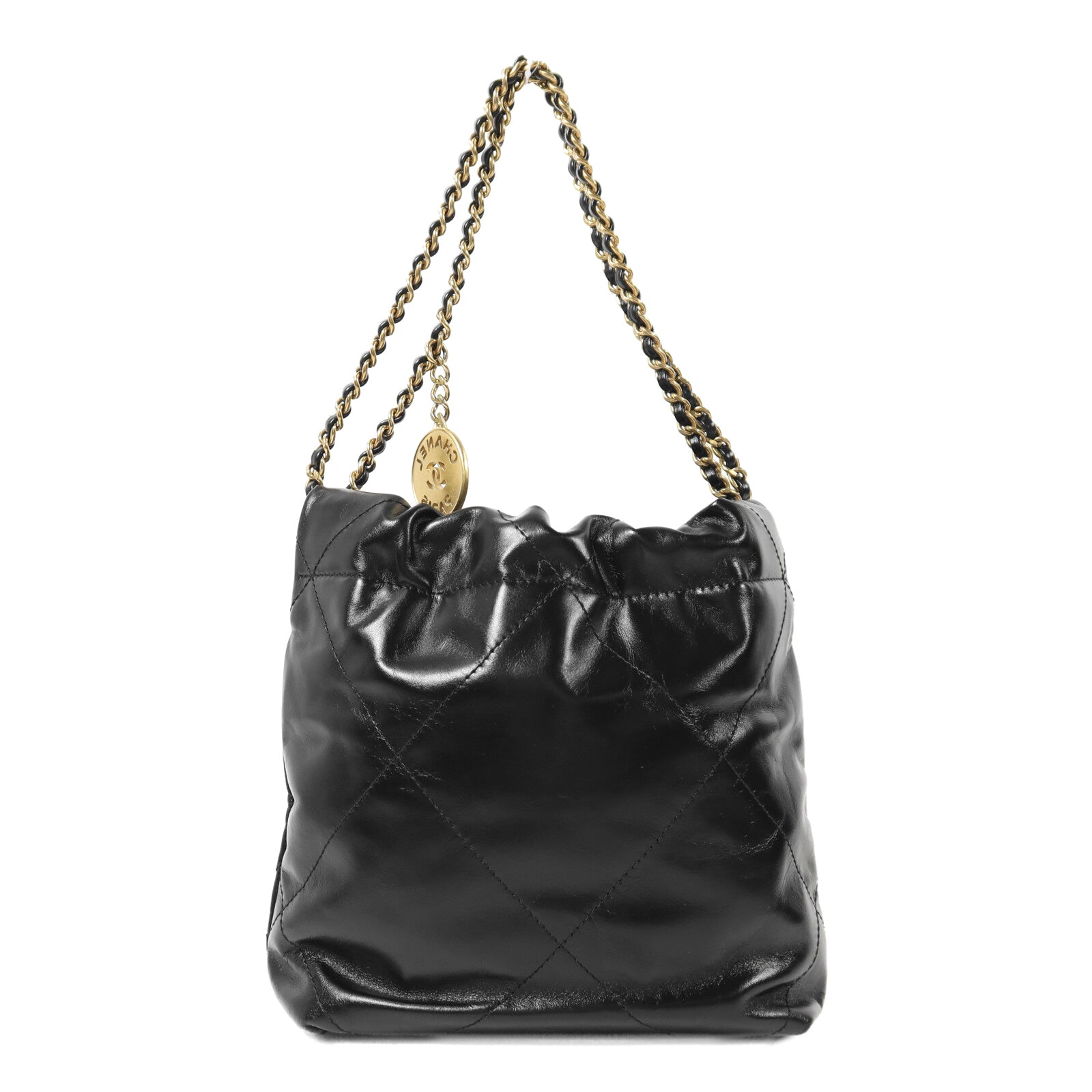 CHANEL 牛皮皮革Chanel 22 Mini金扣鏈帶肩背袋