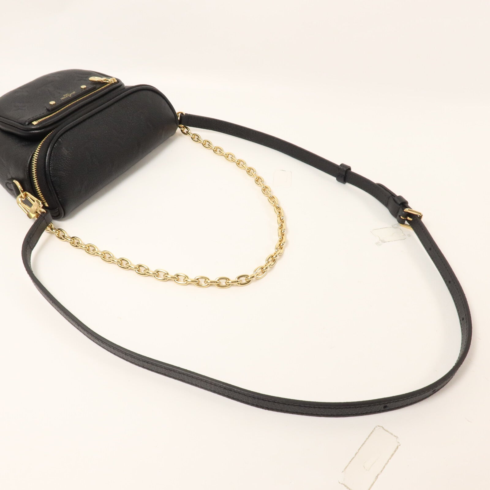 LOUIS VUITTON Monogram Empreinte Mini Bumbag鏈帶手挽肩背兩用袋