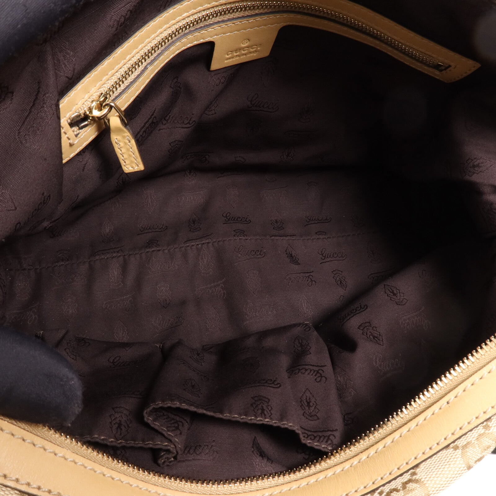 GUCCI 帆布Hand Bag金扣肩背袋