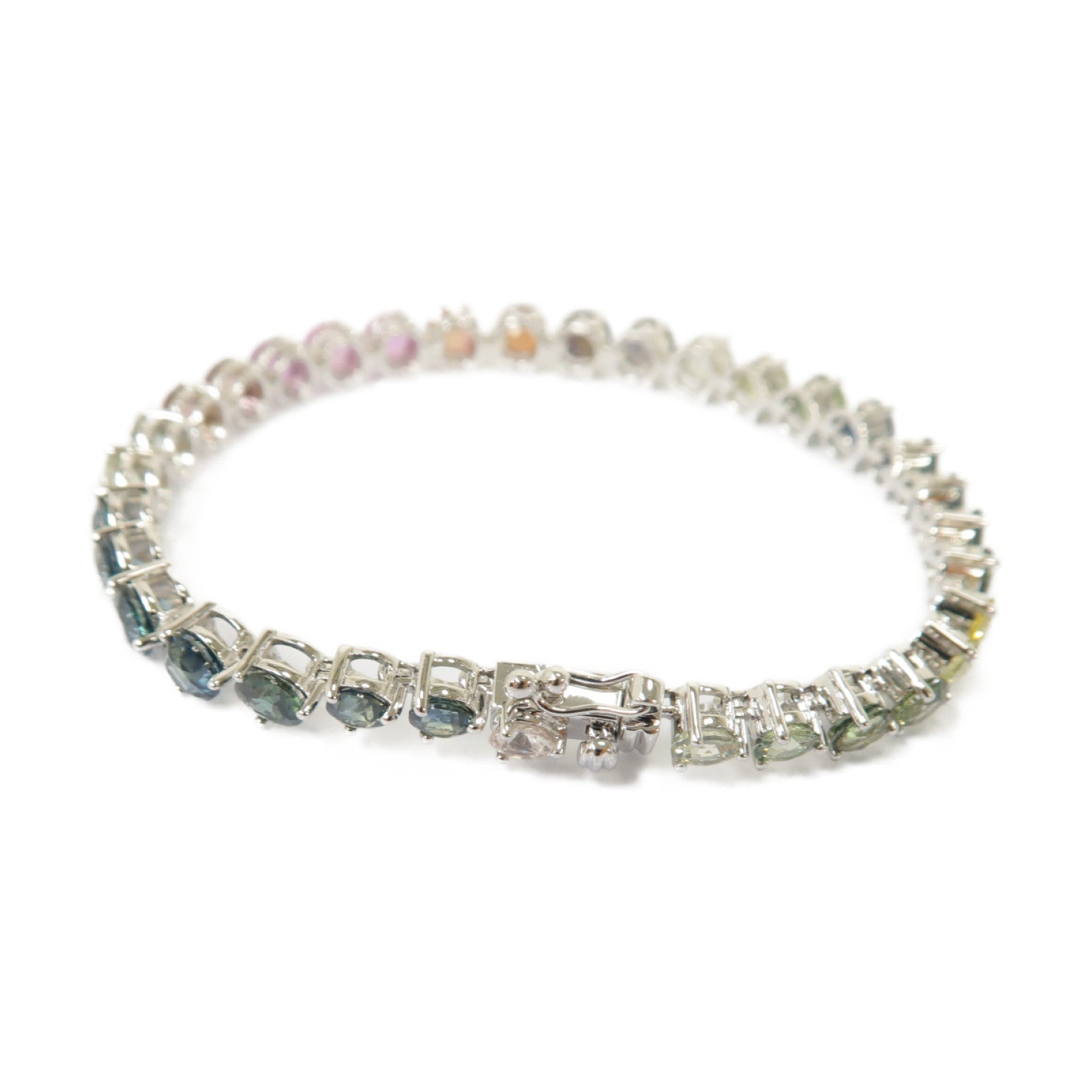 JEWELRY 18K白金Multi Sapphire Bracelet 11.78ct彩色藍寶石手鏈