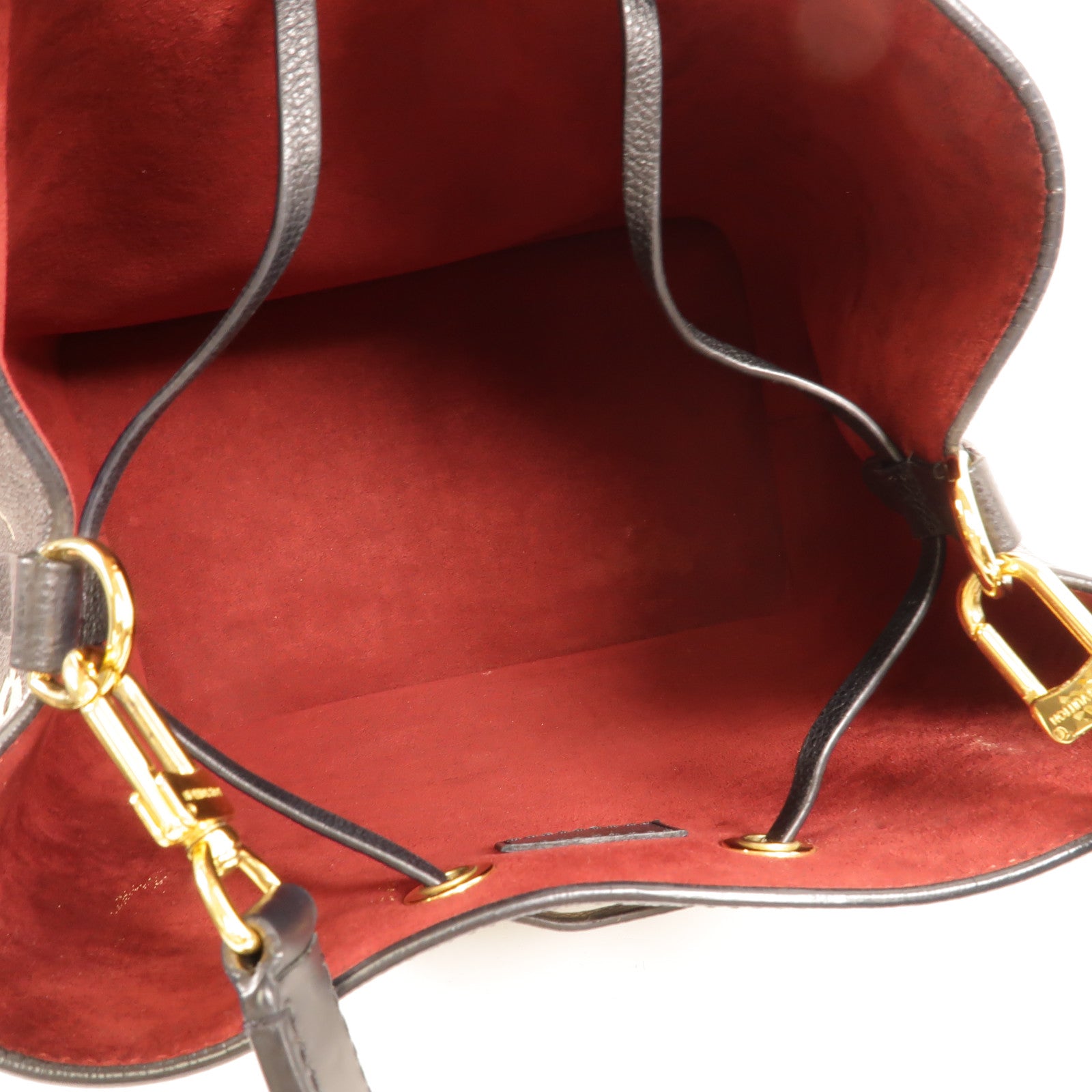 LOUIS VUITTON Monogram Empreinte Bicolor Neo Noe MM金扣手挽肩背兩用袋