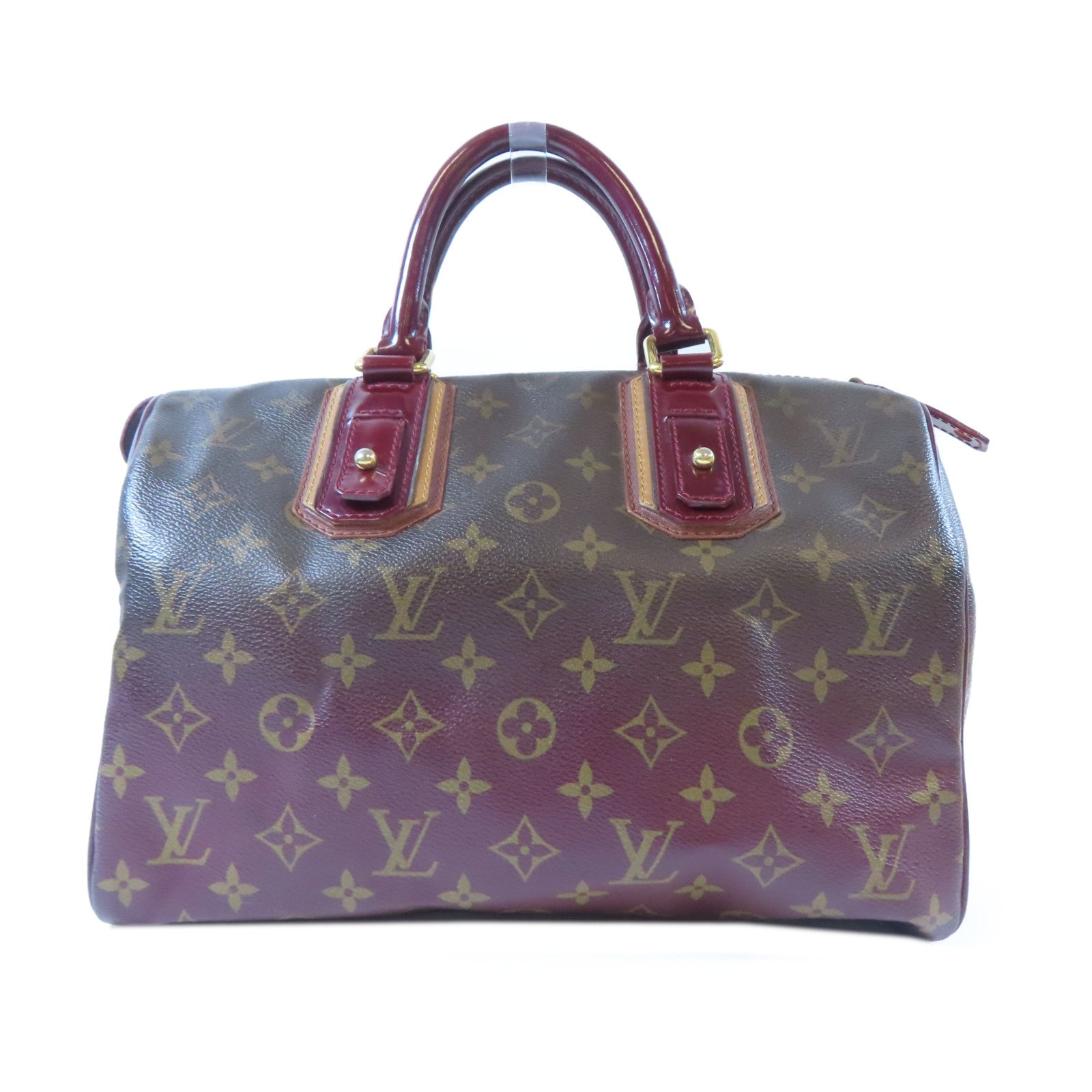 LOUIS VUITTON **【激減優惠】Monogram Mirage Speedy 30金扣手挽袋啡色/紅色