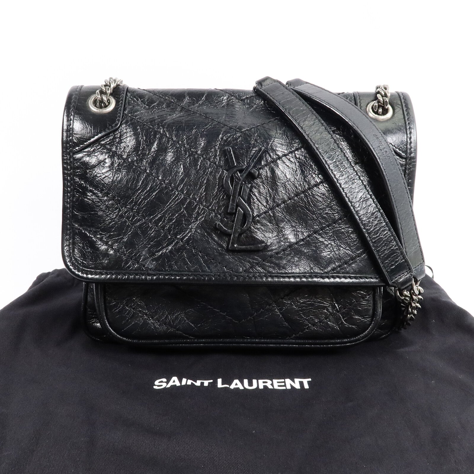 SAINT LAURENT 牛皮皮革Niki Baby鏈帶肩背袋