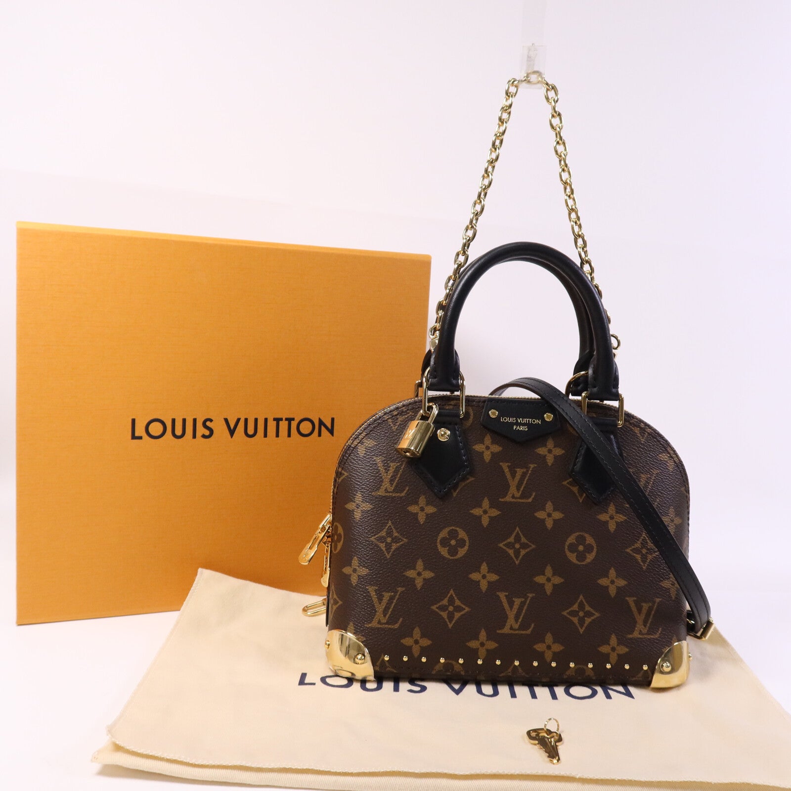 LOUIS VUITTON Monogram Alma BB金扣手挽肩背兩用袋