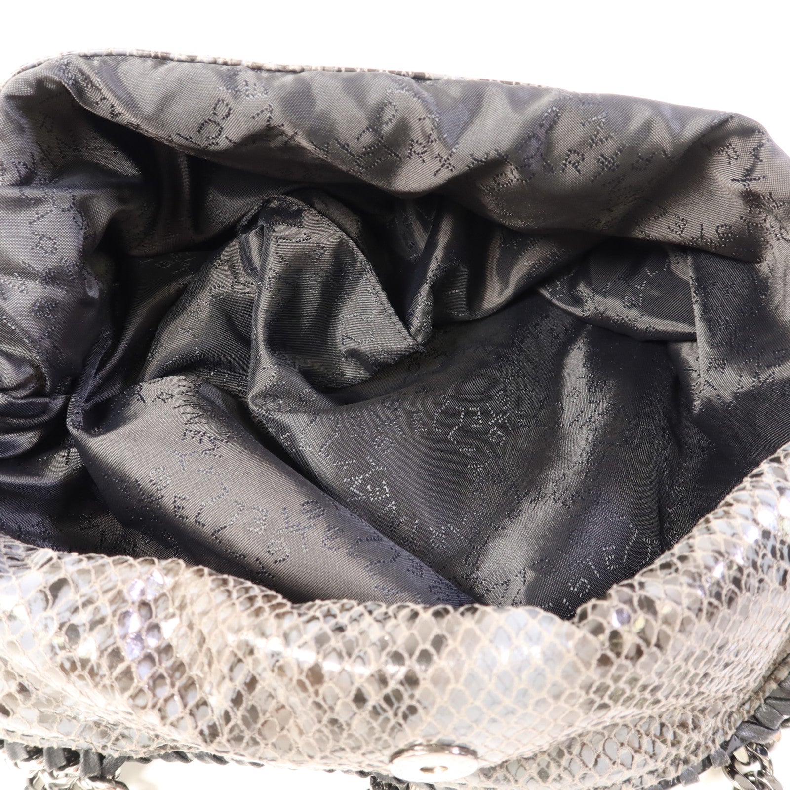 SELECTION 聚酯纖維Stella Mccartney銀扣鏈帶手挽肩背兩用袋