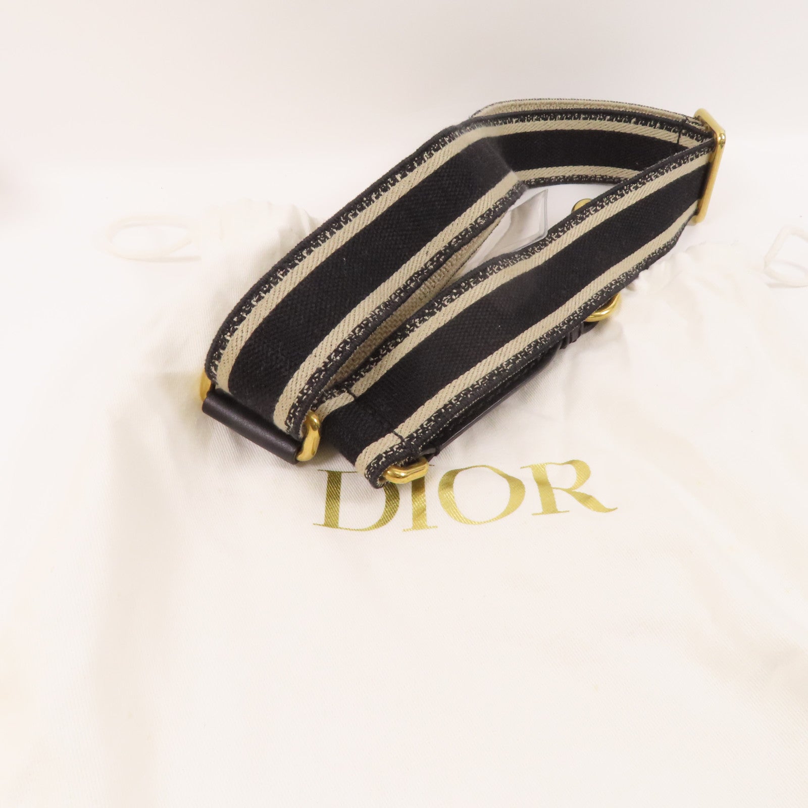 Dior 帆布Shoulder Strap金扣肩帶